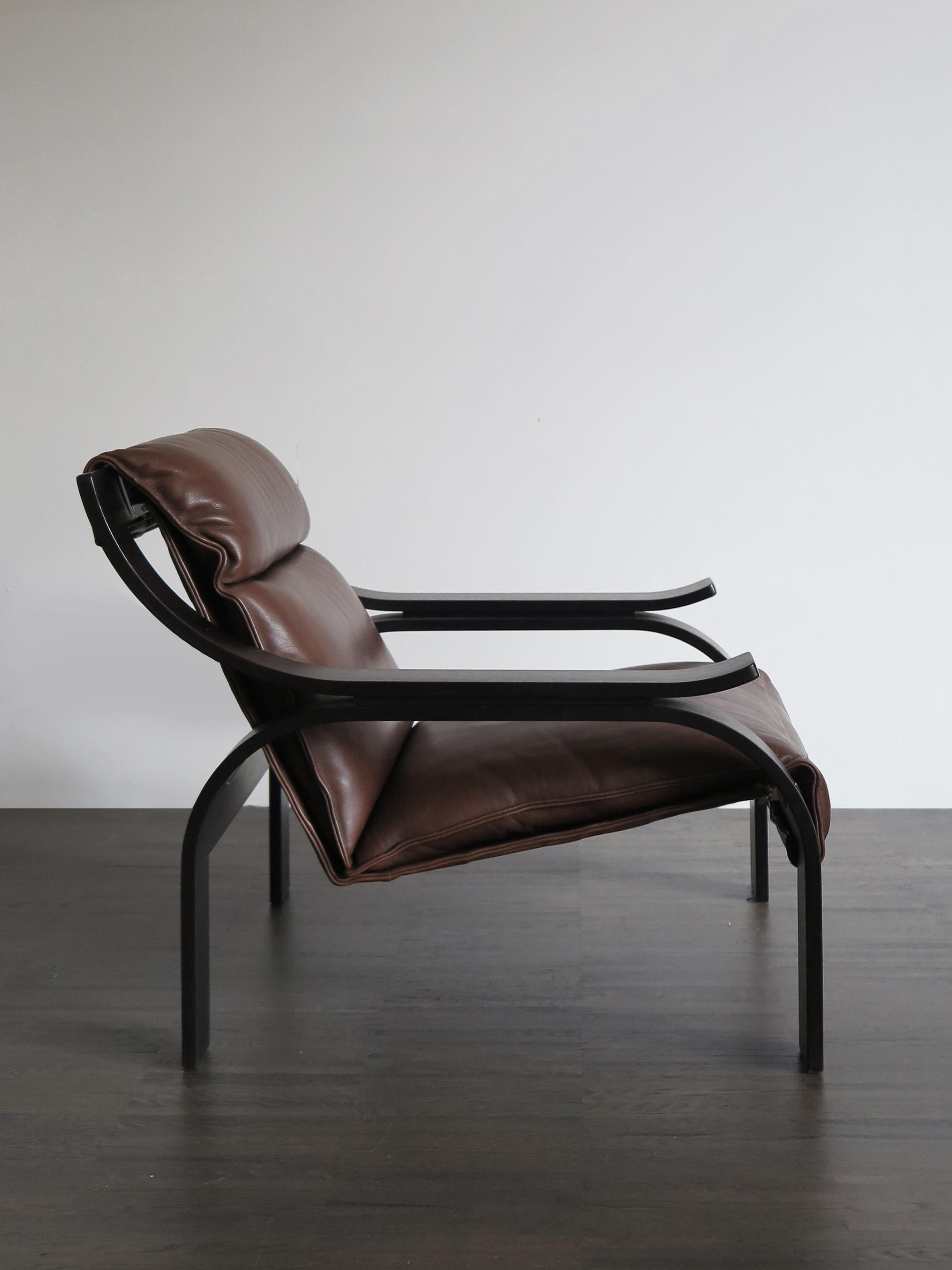 Marco Zanuso Italian Leather and Wood 