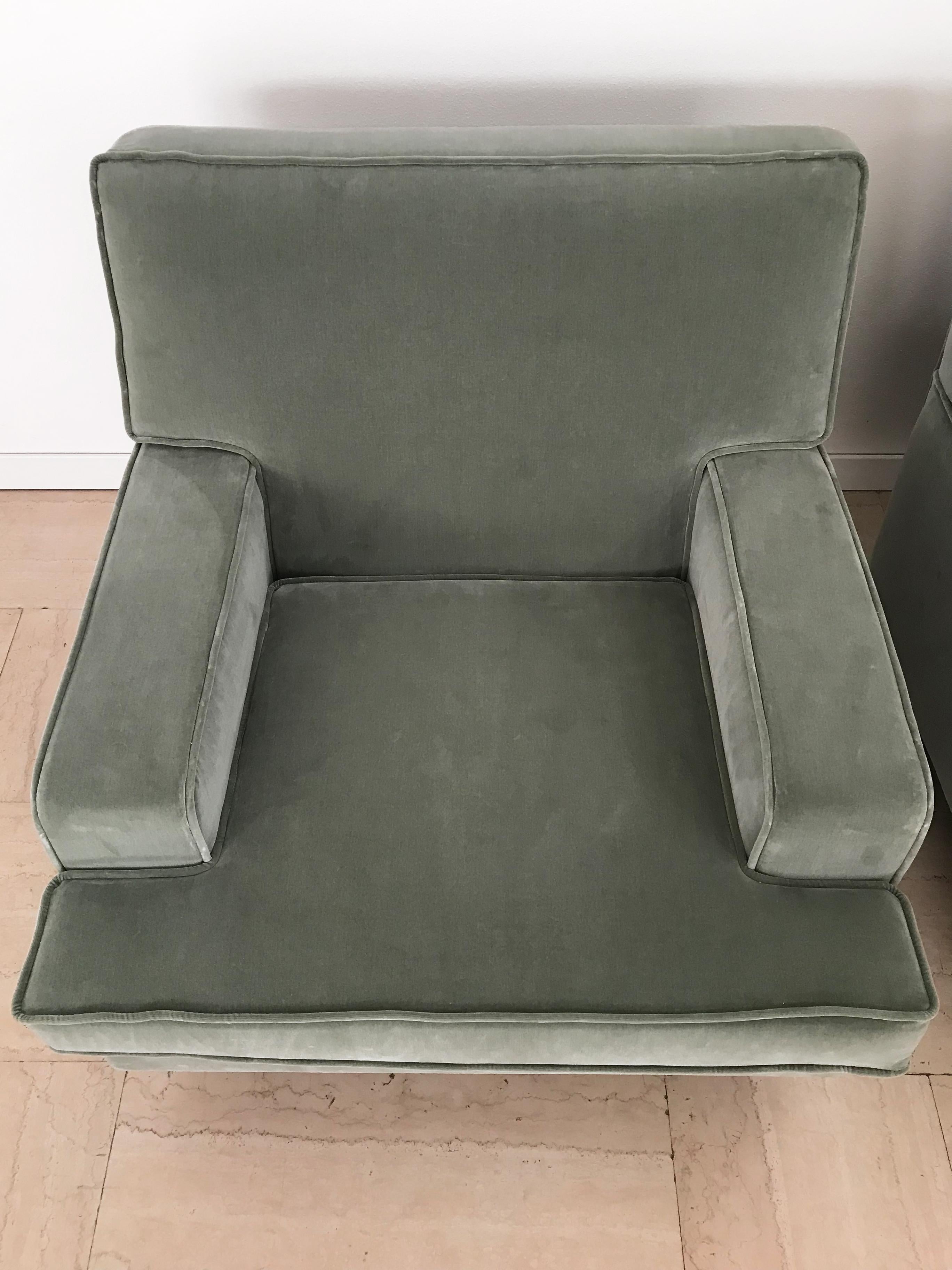 Marco Zanuso Italian Midcentury Velvet 