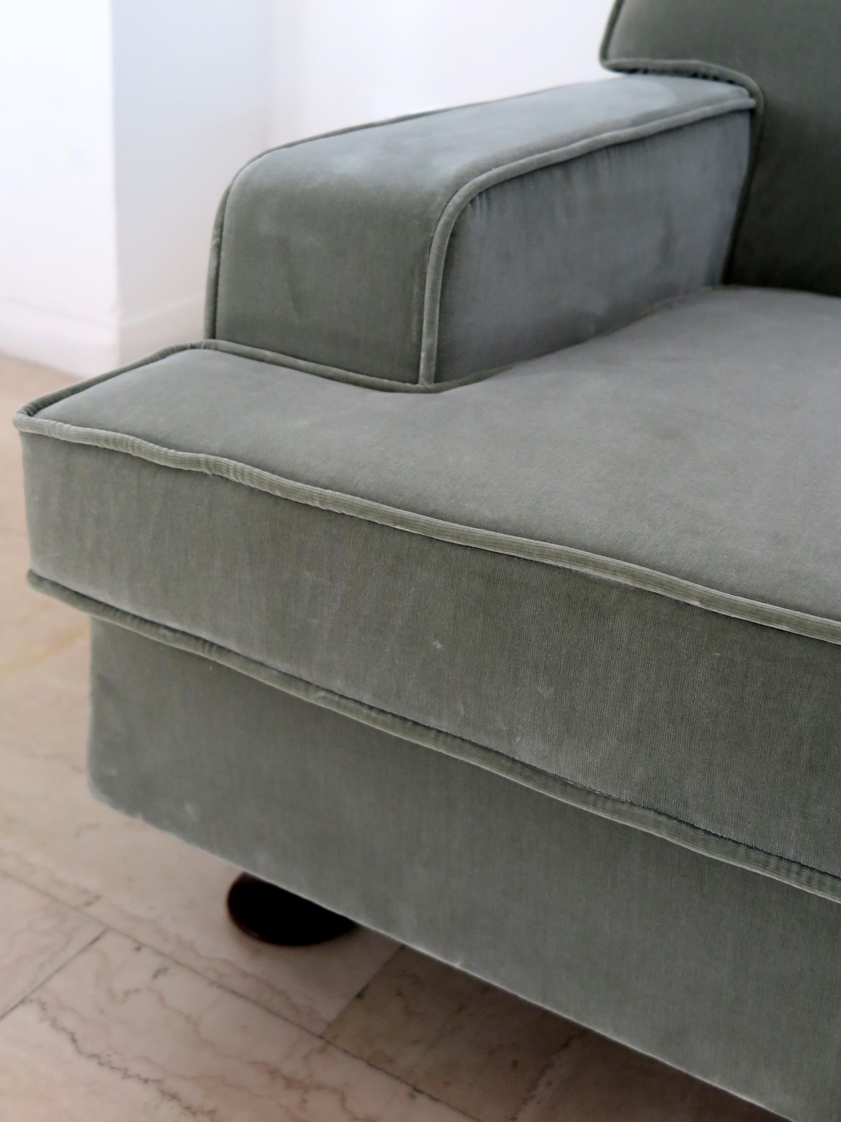 Marco Zanuso Italian Midcentury Velvet 