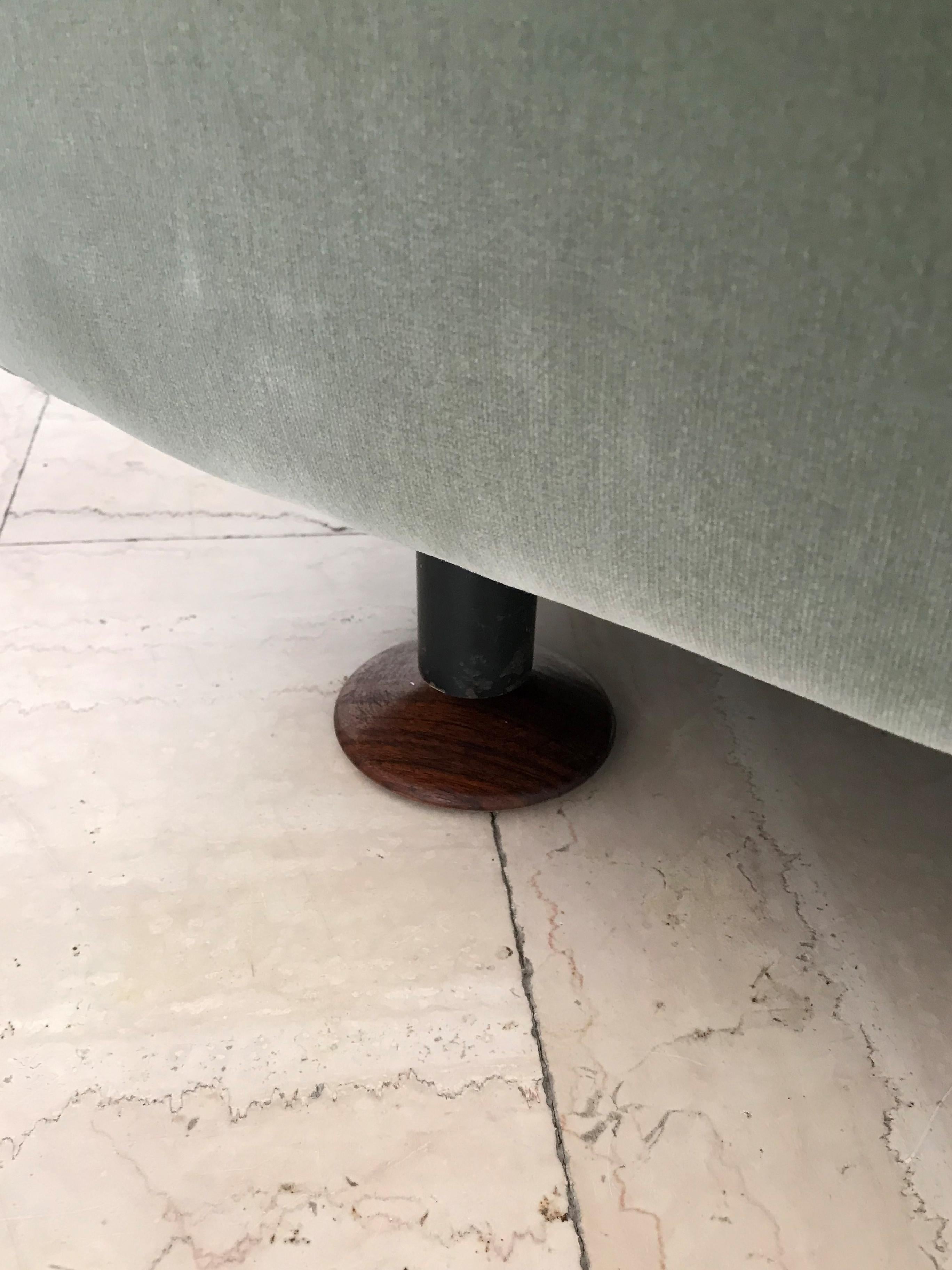 Marco Zanuso Italian Midcentury Velvet 