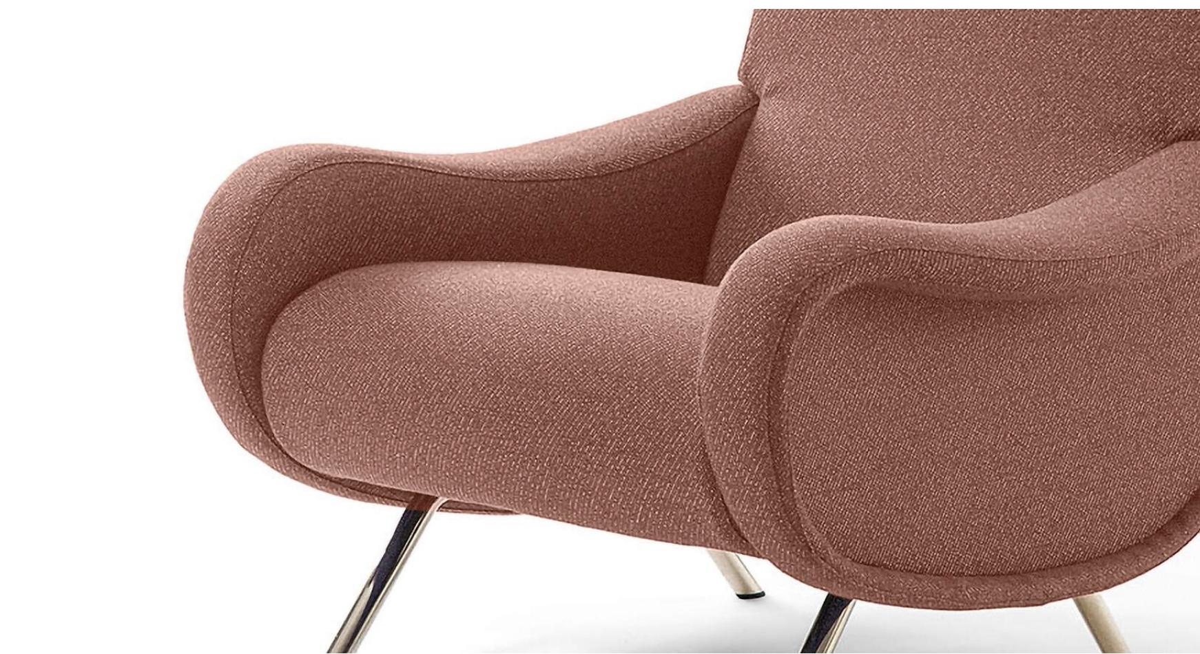 Fabric Marco Zanuso Lady Armchair For Cassina For Sale