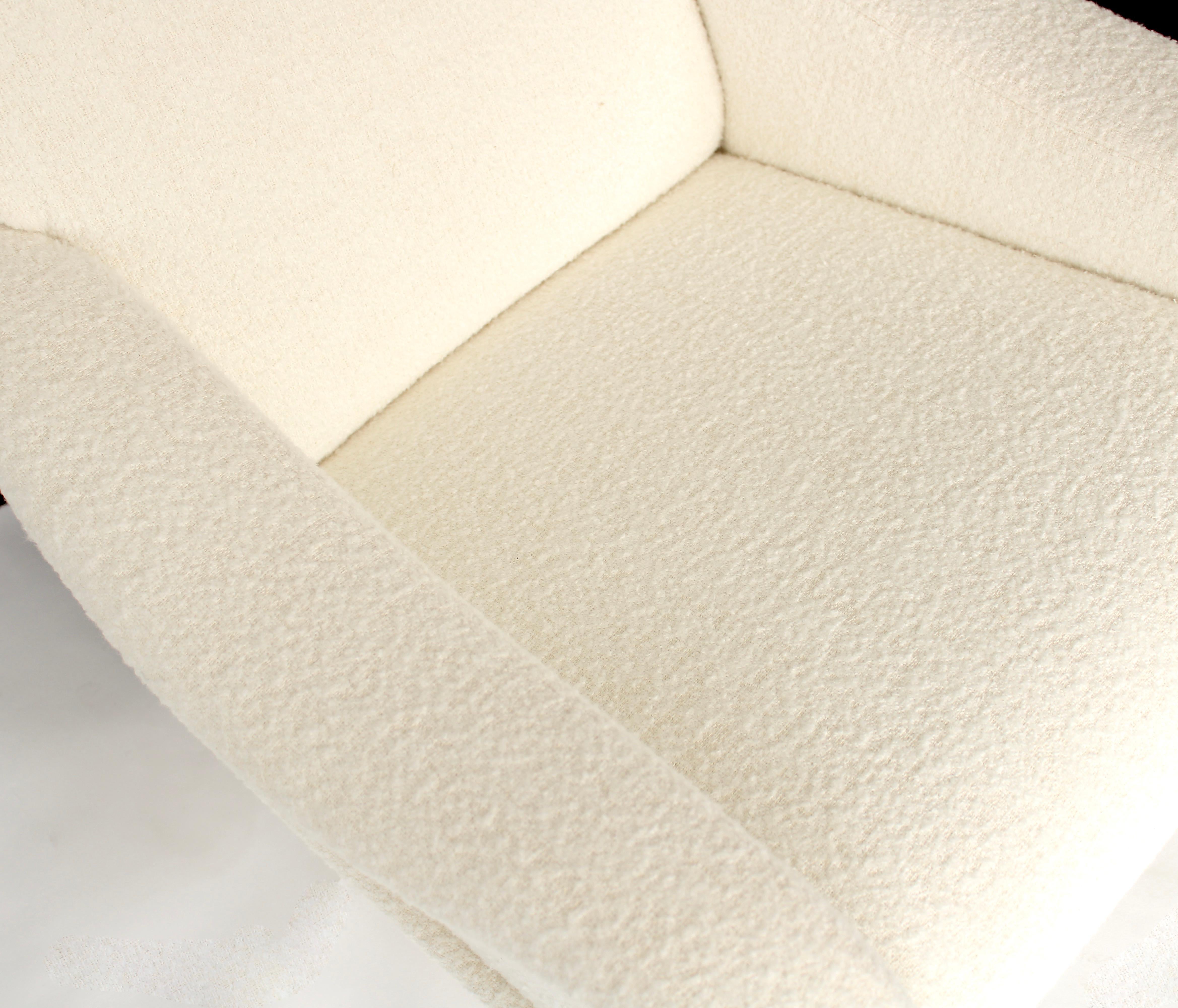 Marco Zanuso Lady Chair Italian Lounge by Arflex In Cream Italian Boucle Fabric 4