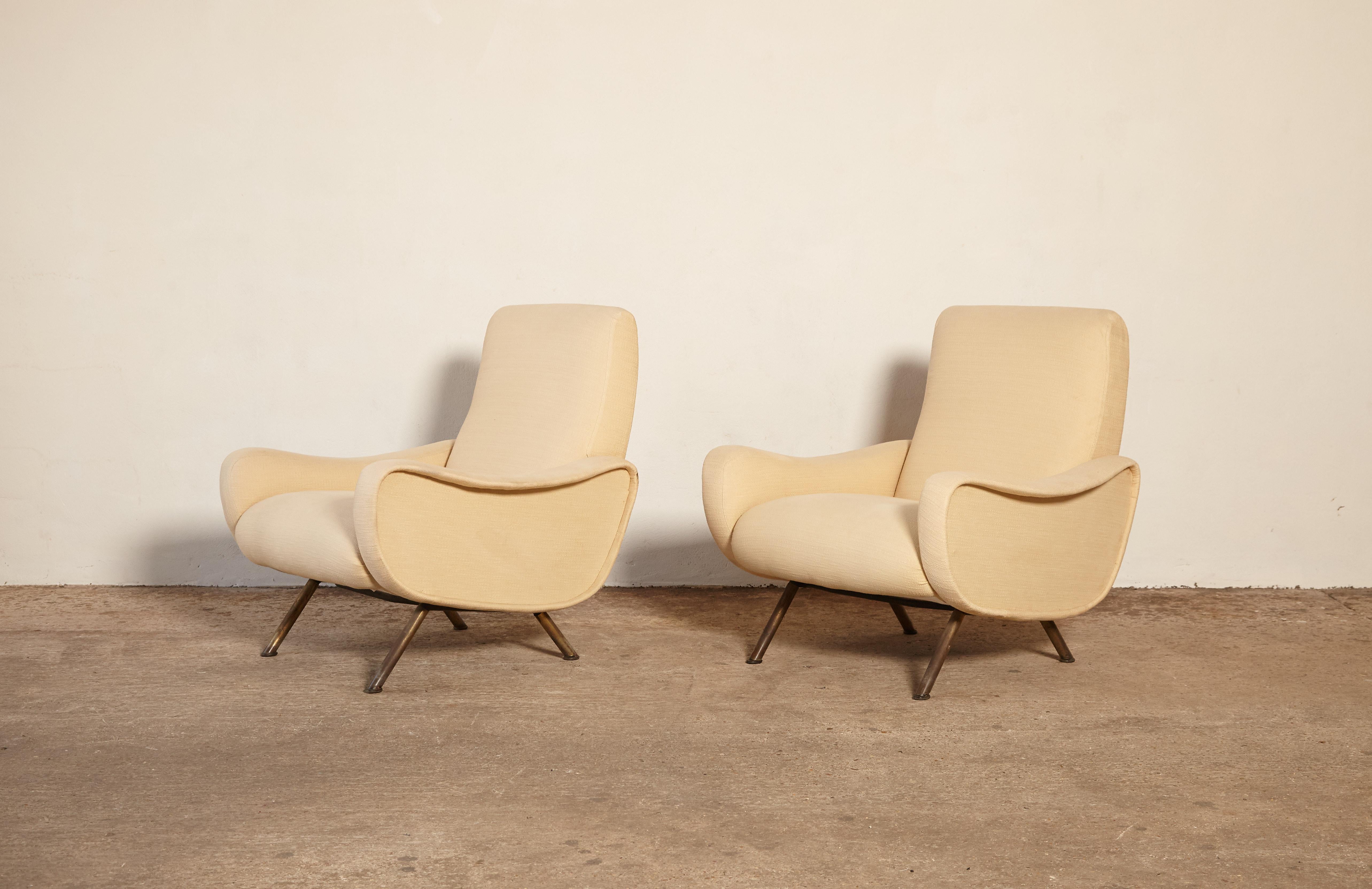 Italian Marco Zanuso Lady Chairs, Arflex, Italy, 1960s-1970s