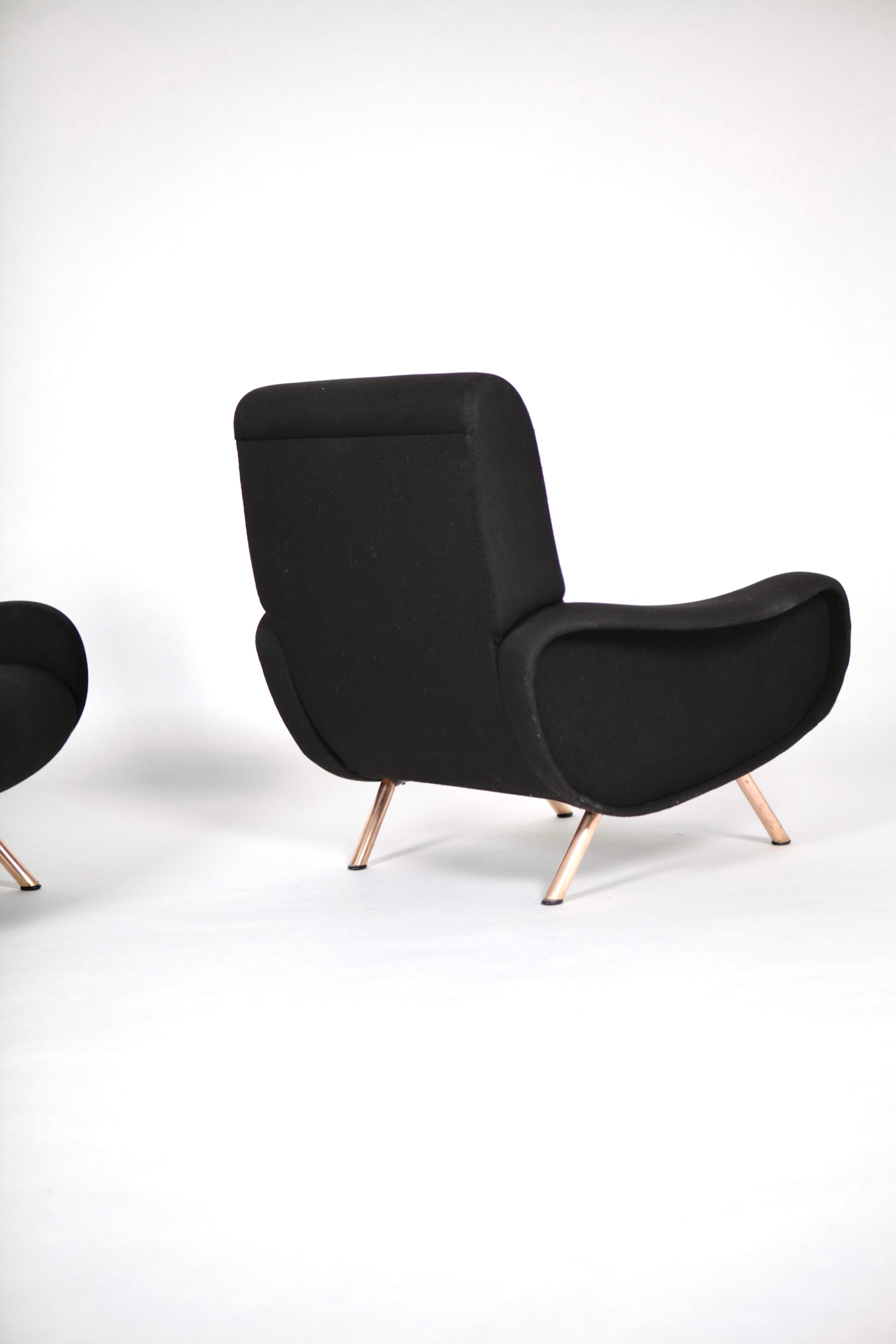 Mid-20th Century Marco Zanuso 'Lady' Chairs, Early Arflex Edition, circa 1951 For Sale