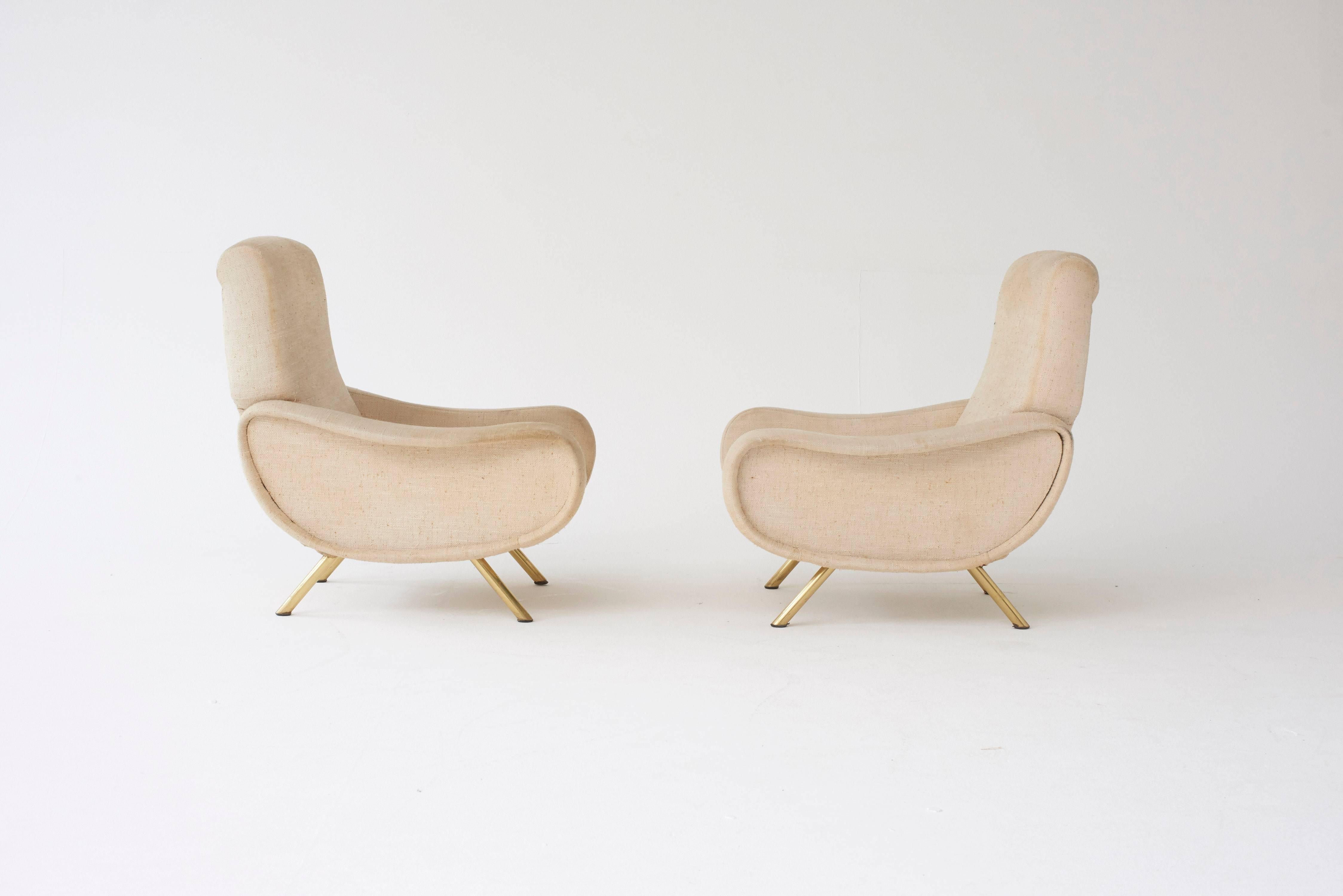 Mid-Century Modern Marco Zanuso Lady Chairs, Arflex, Italy, 1960s (complimentary reupholstery)