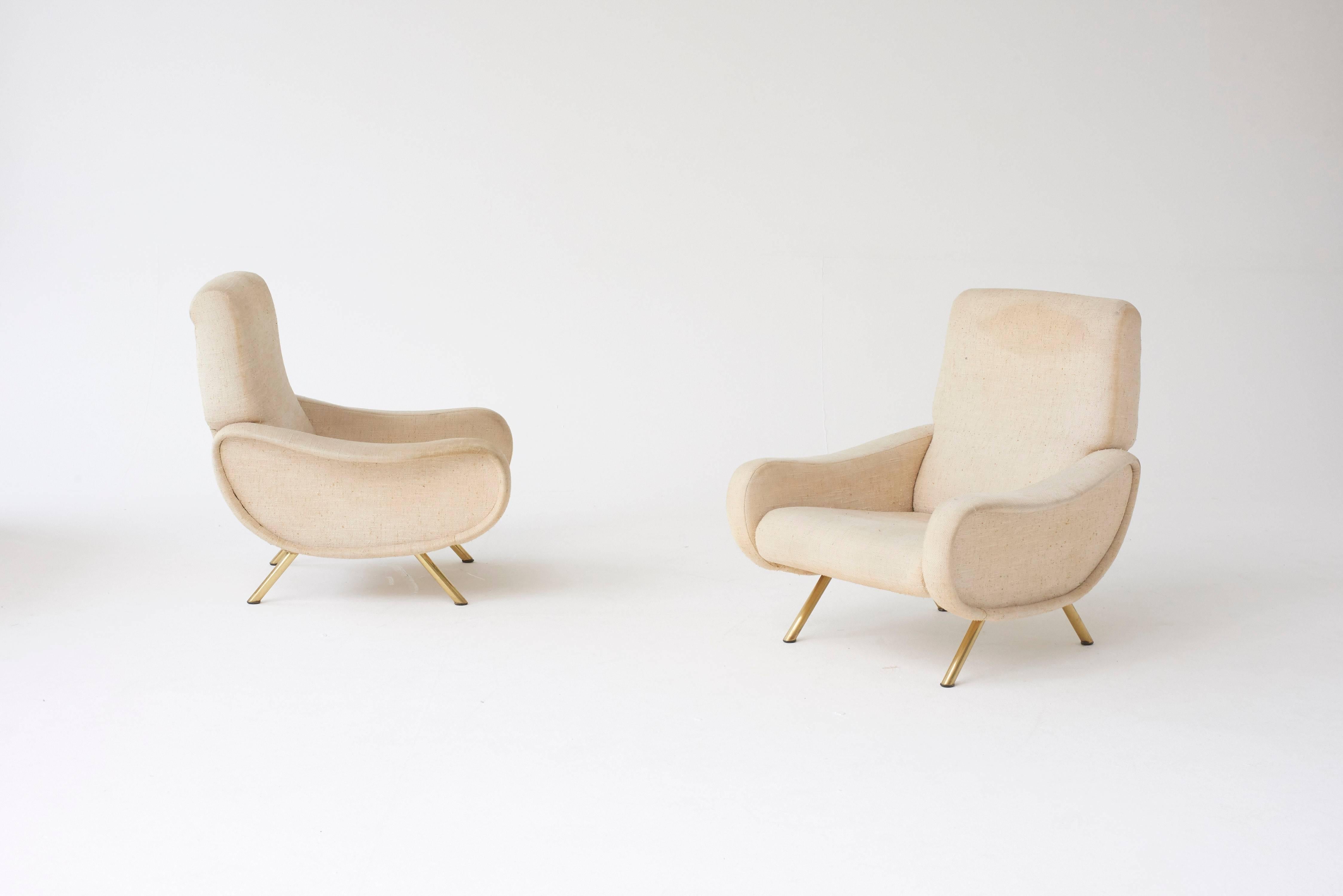 Marco Zanuso Lady Chairs, Arflex, Italy, 1960s (complimentary reupholstery) In Good Condition In London, GB