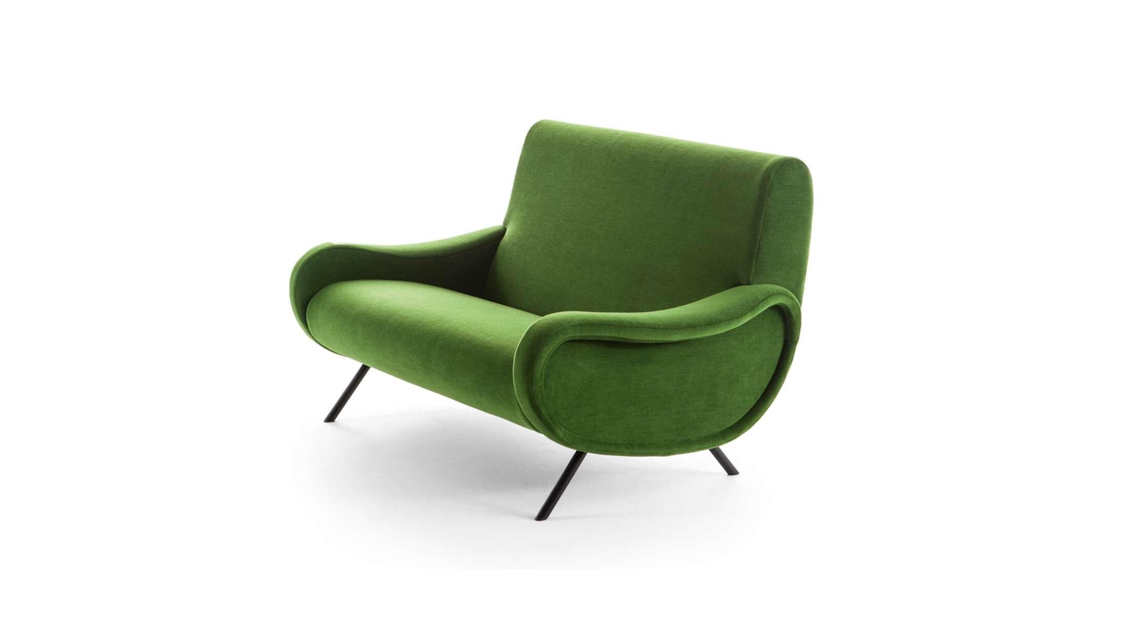 Mid-Century Modern Marco Zanuso Lady Divano Sofa in Green for Cassina, Italy - new For Sale