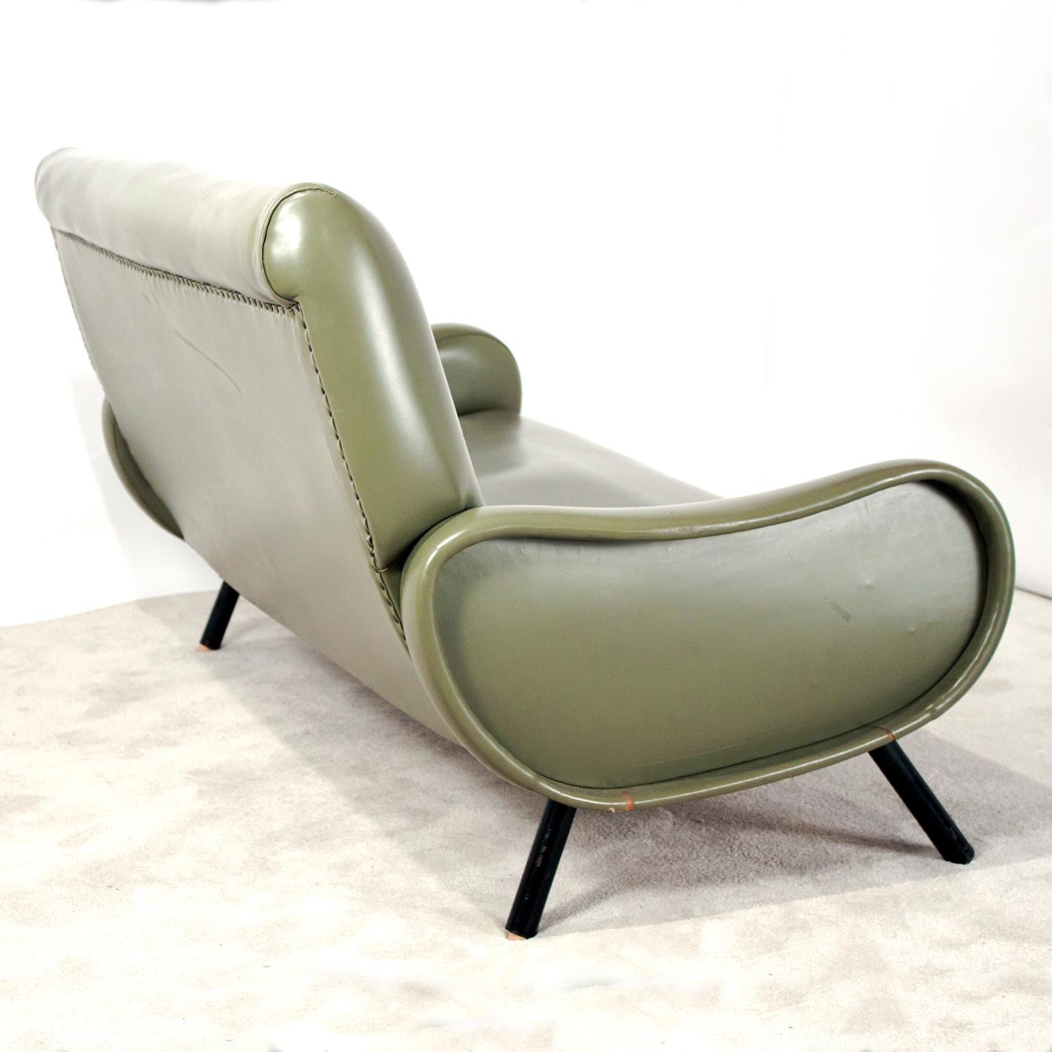 Mid-Century Modern Zanusso  style Green Sky, Italy, 1951, Two-Seat, Italy 	