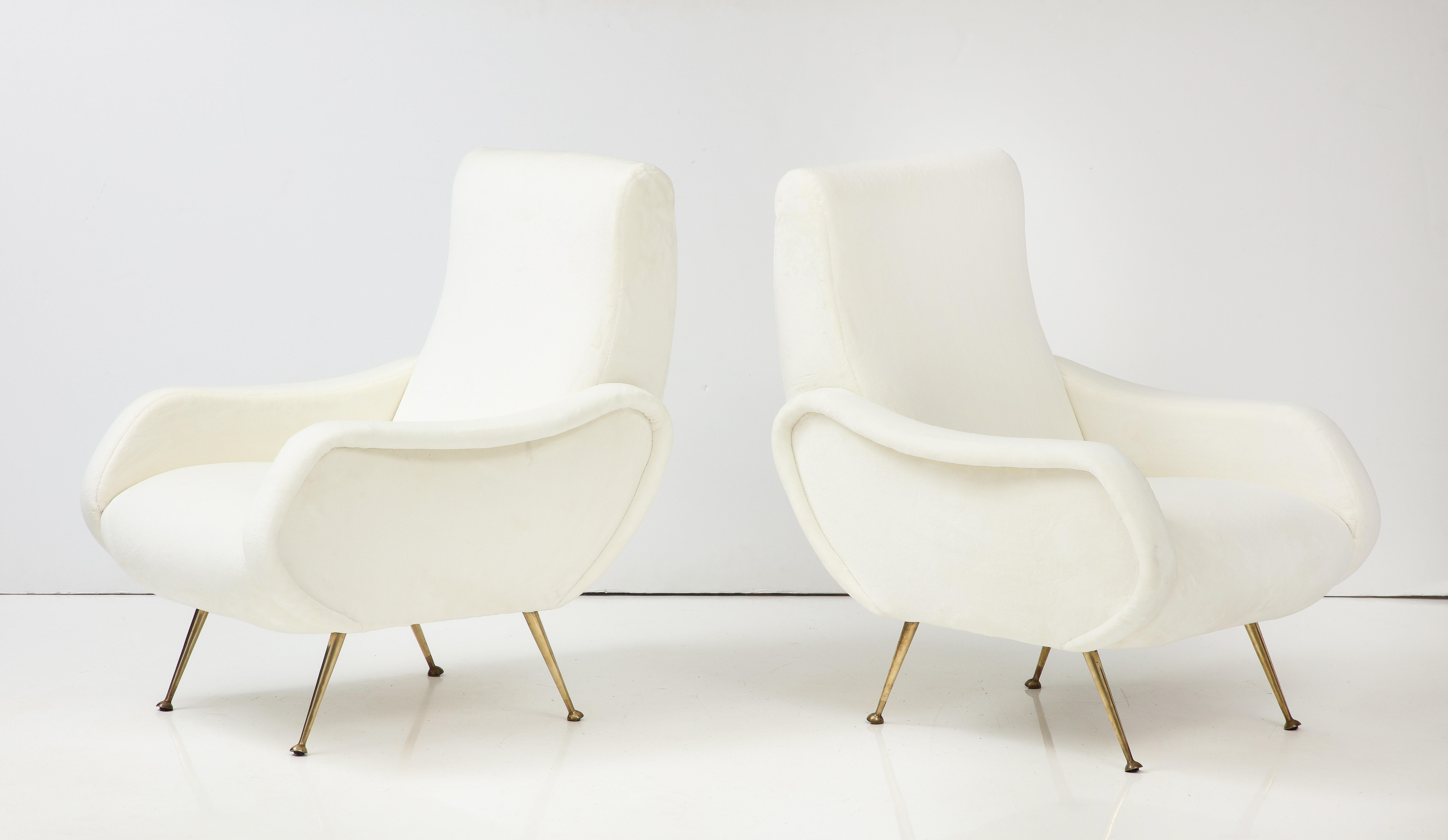 Mid-20th Century Marco Zanuso  'Lady' Style Pair of Lounge Chairs, Italy, circa 1955 For Sale