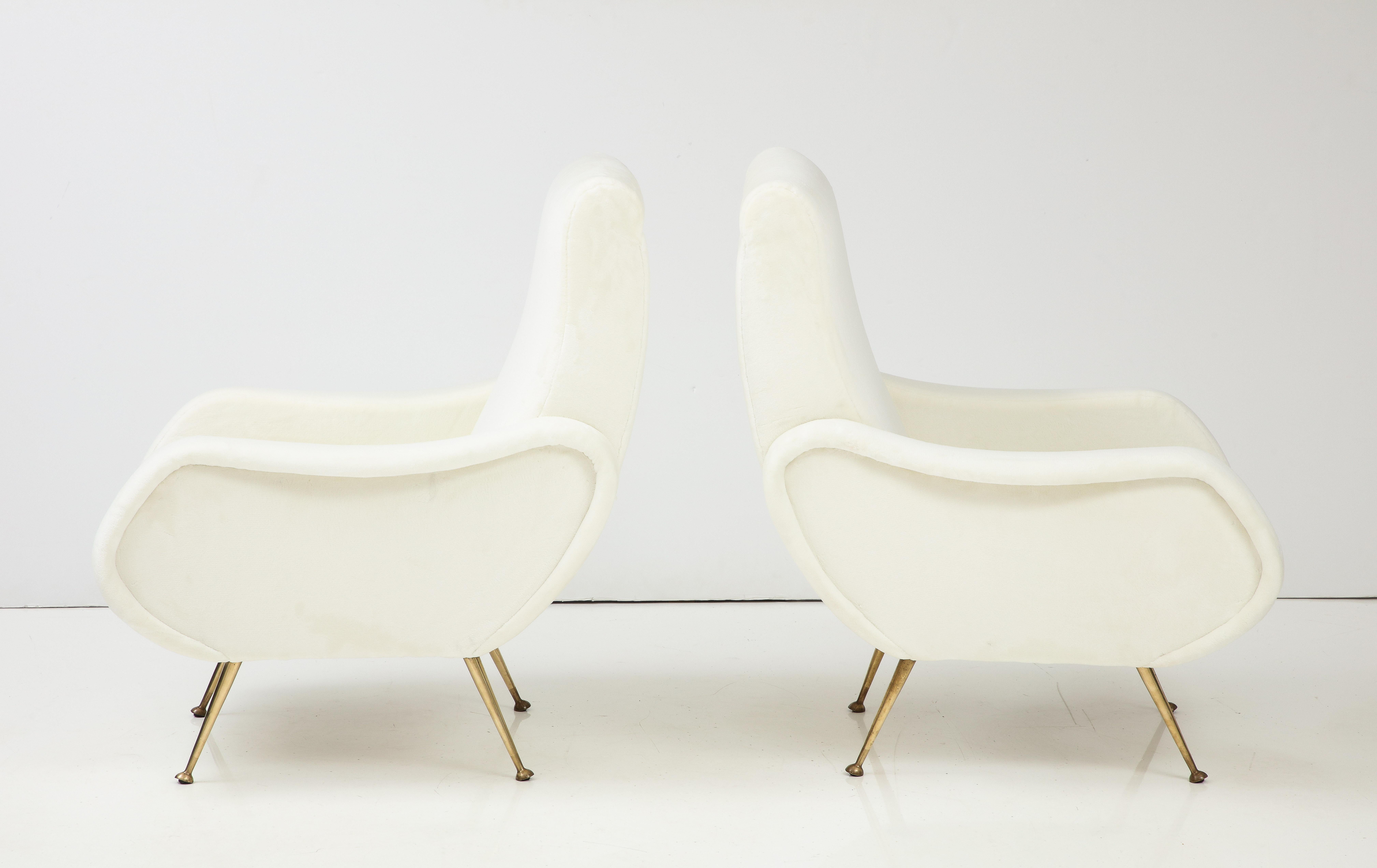 Marco Zanuso  'Lady' Style Pair of Lounge Chairs, Italy, circa 1955 For Sale 1