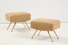 Marco Zanuso Leather, Brass Benches