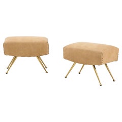 Marco Zanuso Leather, Brass Benches