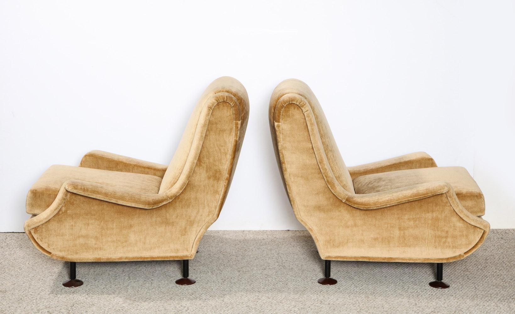 Italian Marco Zanuso Lounge Chairs