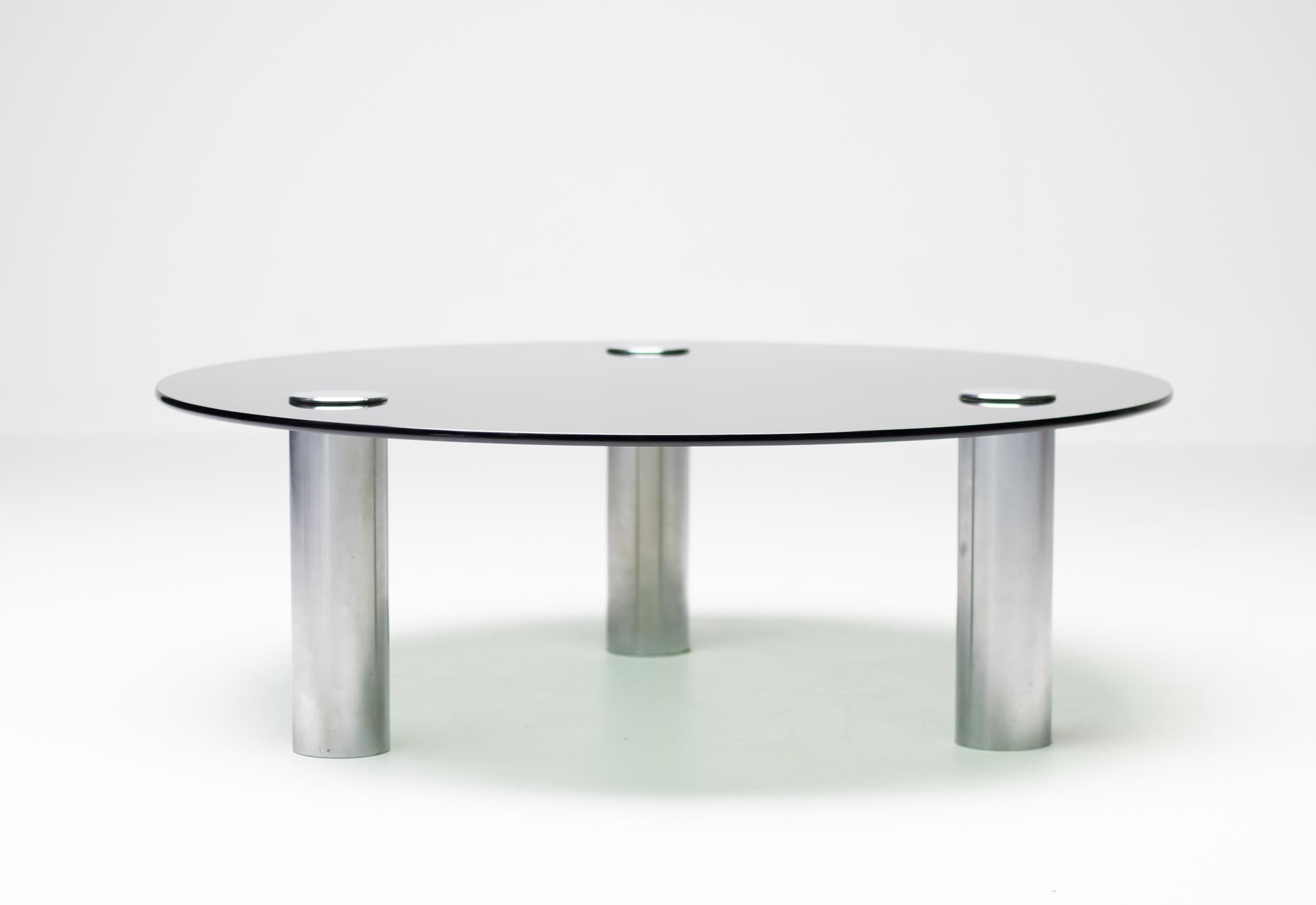 Table basse ou centrale en verre 