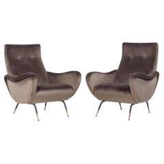 Marco Zanuso Mid Century Lady Lounge Chair - Pair