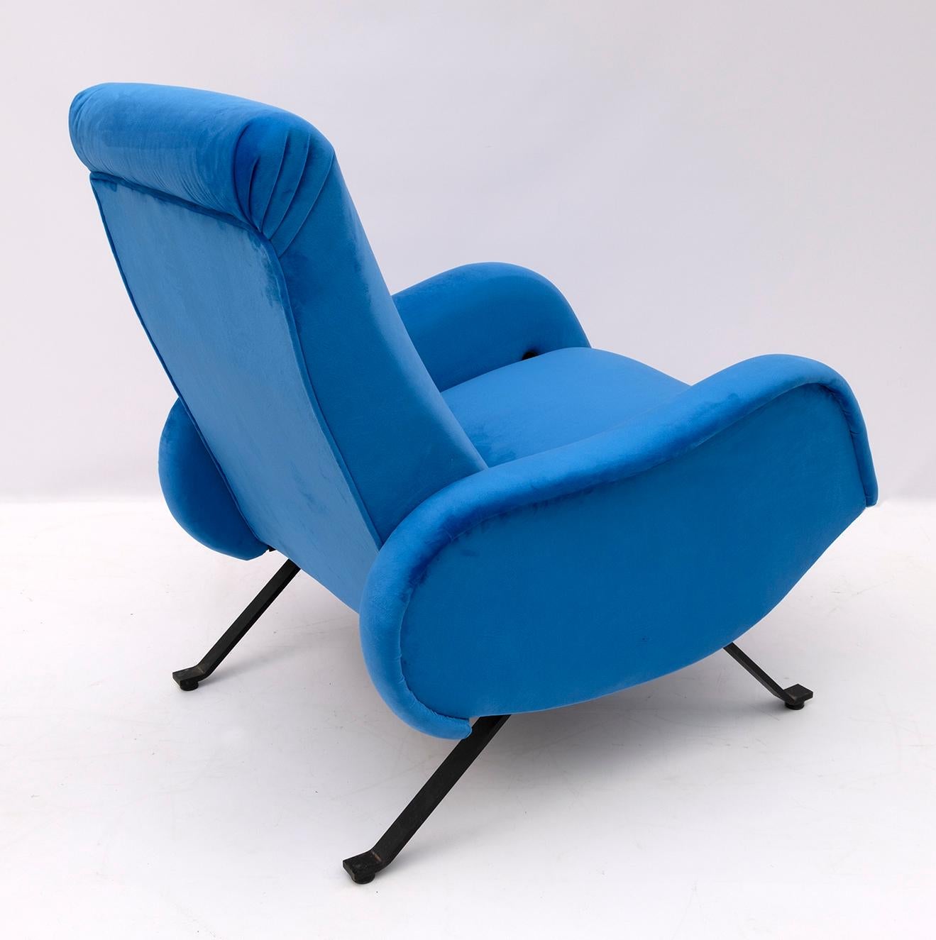 Marco Zanuso Mid-Century Modern Italian Reclining Armchair, 1950s 4