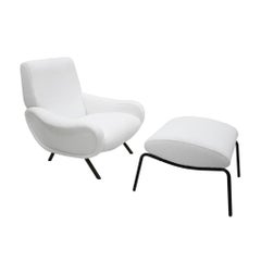 Marco Zanuso Mid-Century Modern Mod Lady Italian Armchair, 1950s