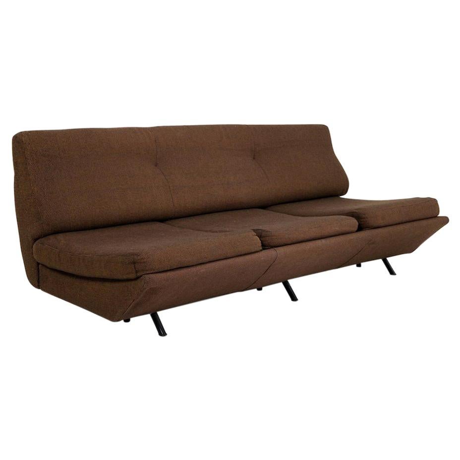Divano italiano "Sleep-O-matic" in tessuto marrone di Marco Zanuso, 1951