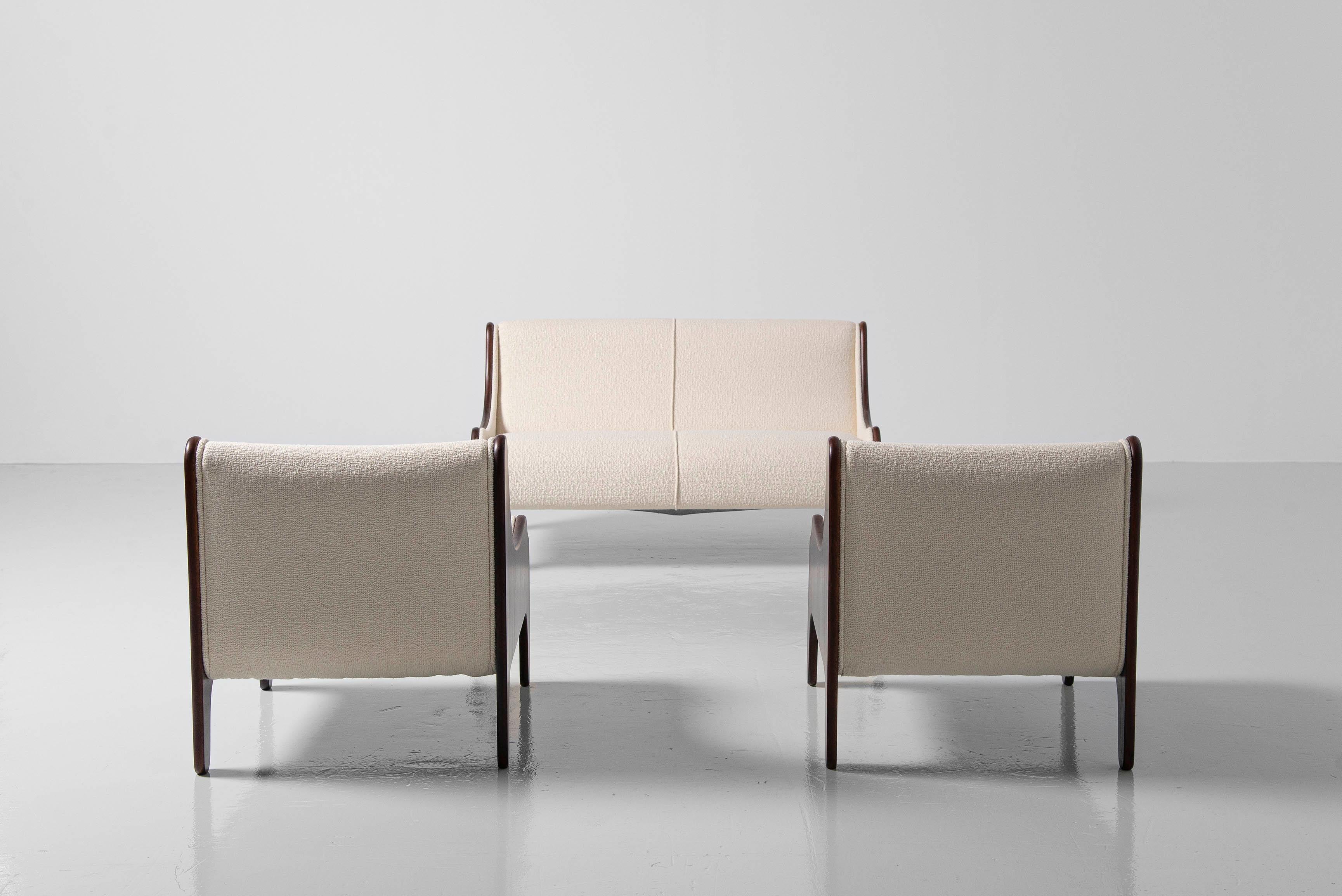 Mid-Century Modern Marco Zanuso Milord Lounge Chairs Arflex, Italy, 1957