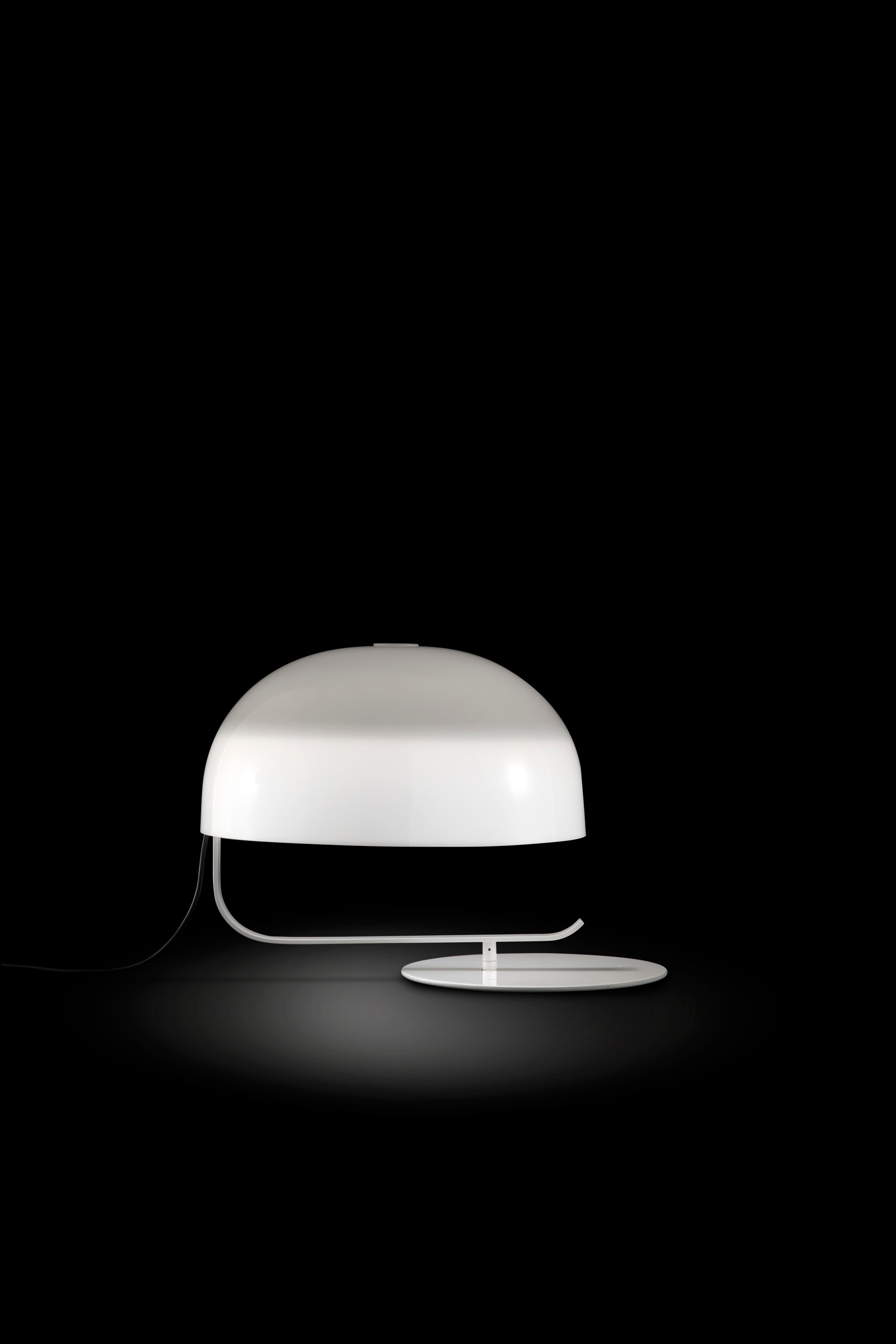 Mid-Century Modern Marco Zanuso Model 275 'Zanuso' Table Lamp in White for Oluce For Sale