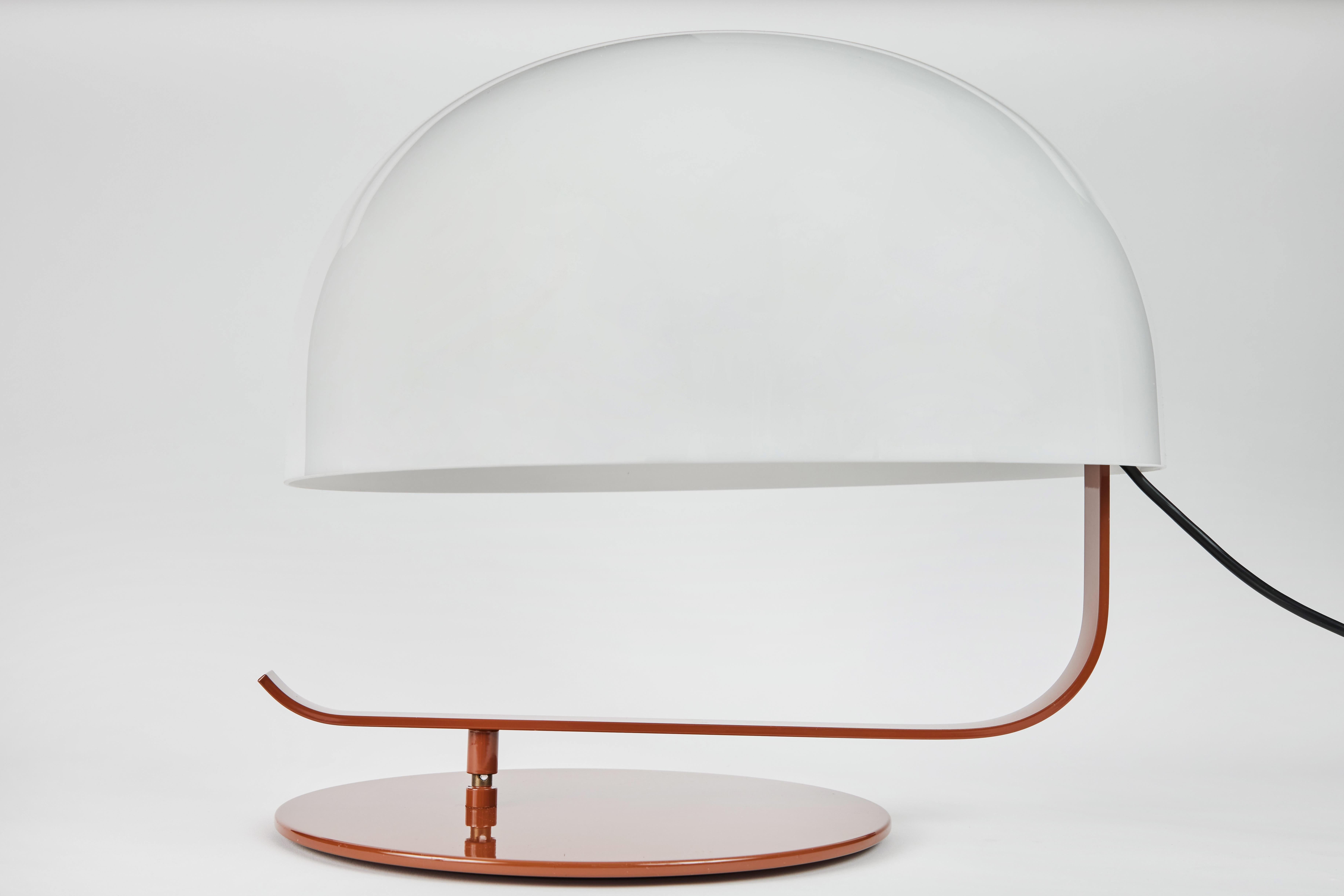 Marco Zanuso Modèle 275 Lampe de table 'Zanuso' en blanc et Brown pour Oluce en vente 3