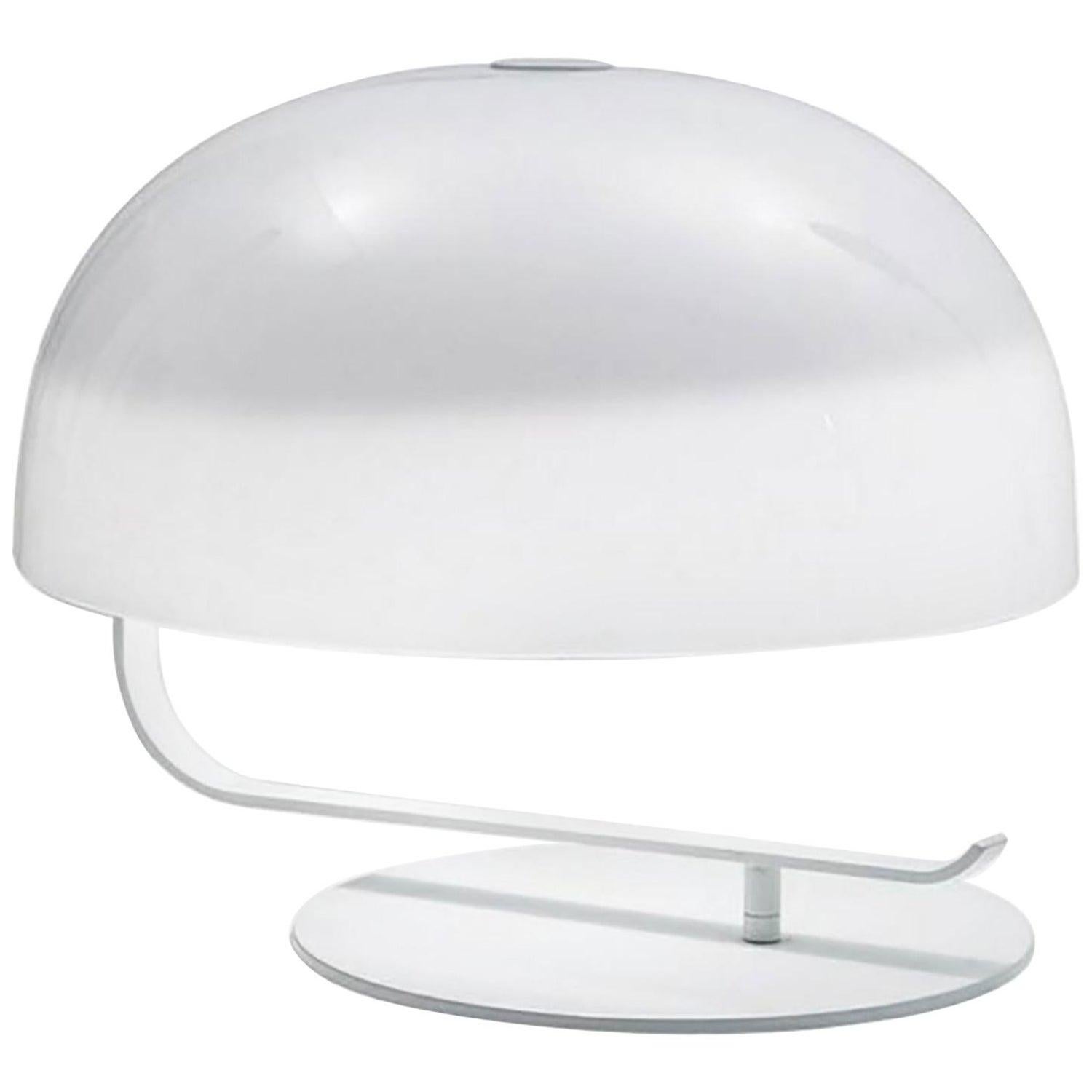 Marco Zanuso Model 275 'Zanuso' Table Lamp in White and Brown for Oluce For Sale 5