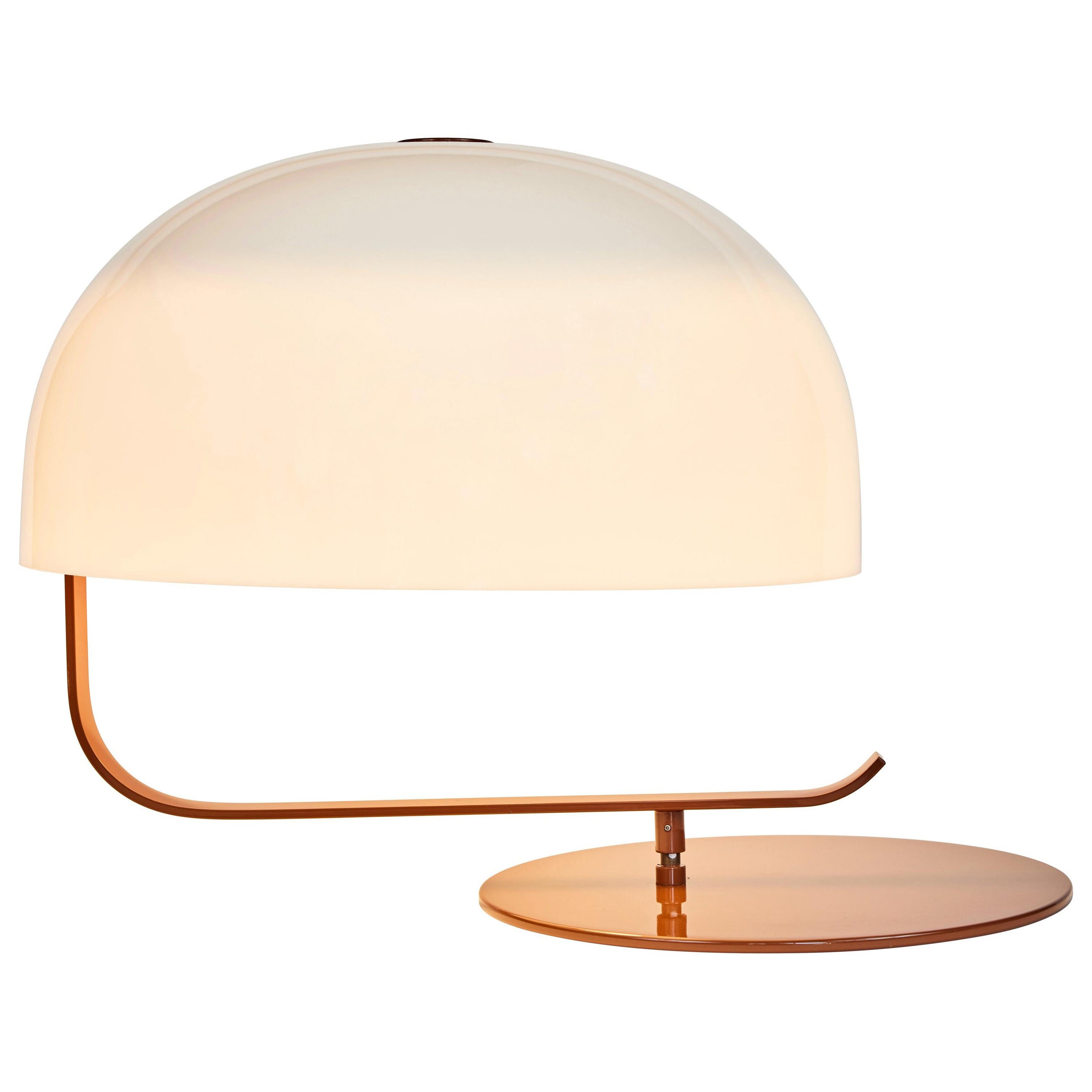 Marco Zanuso Model 275 'Zanuso' Table Lamp in White and Brown for Oluce For Sale