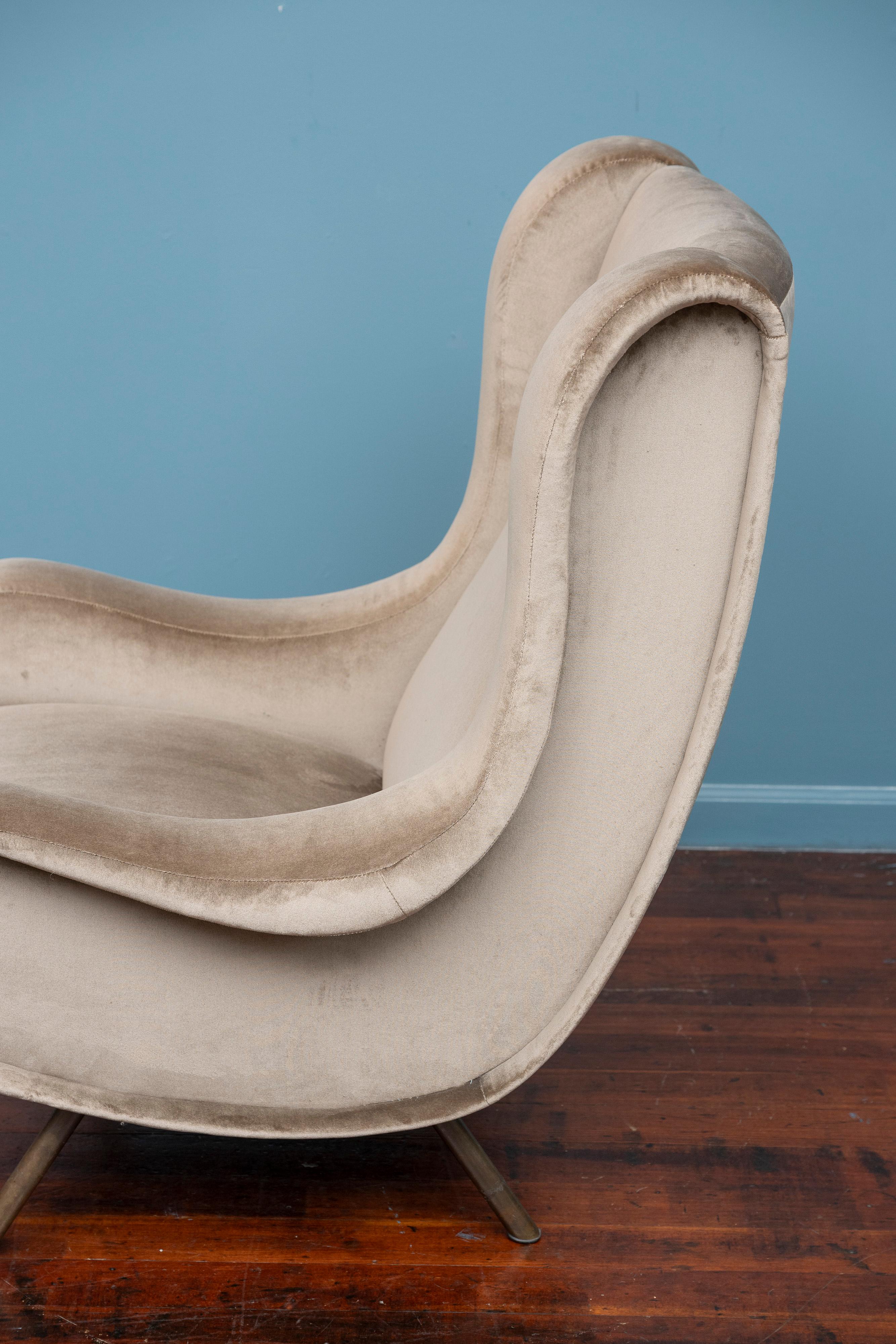 Marco Zanuso Original Senior Lounge Chair for Arflex For Sale 1