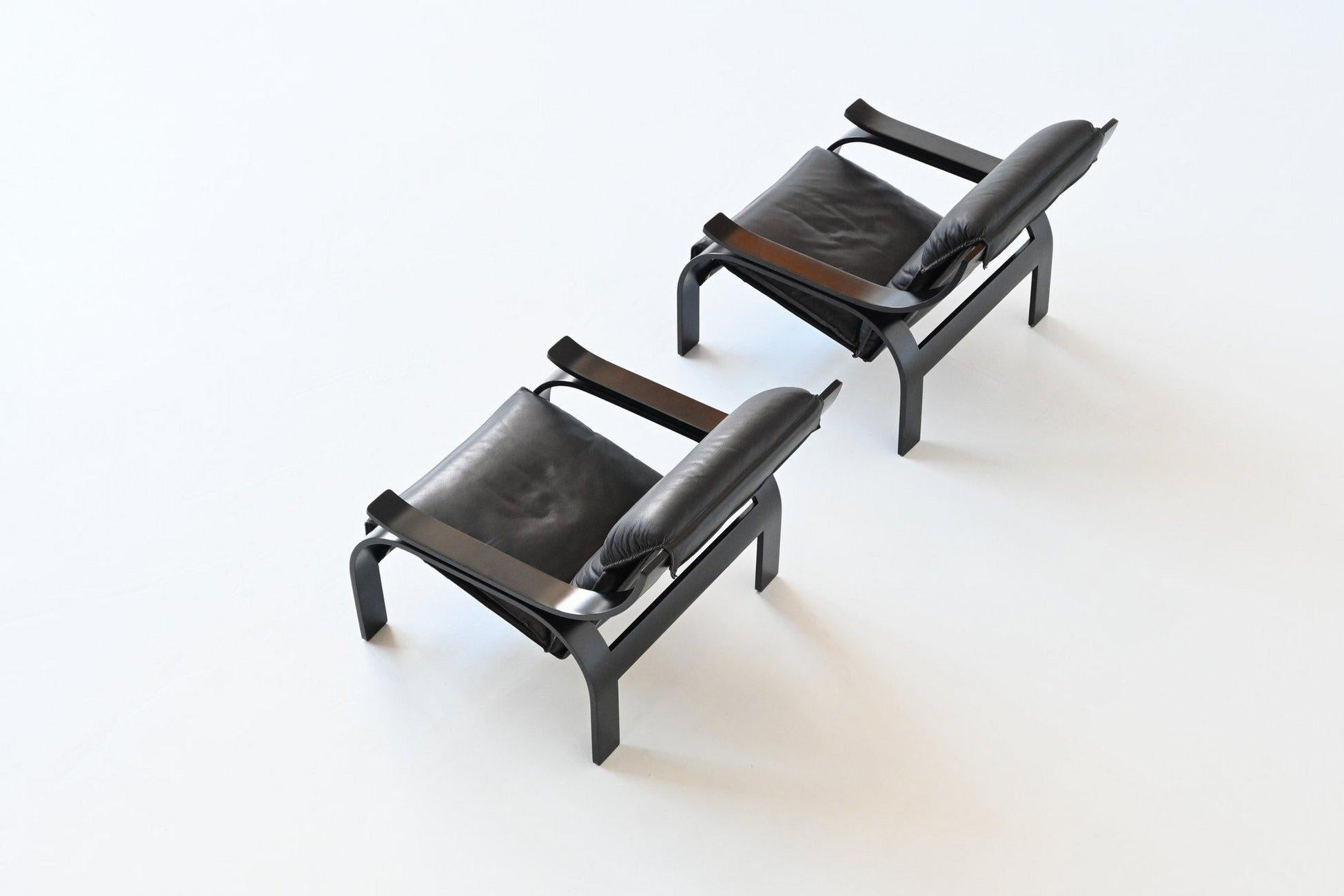 Paar Sessel von Marco Zanuso, Modell Woodline Arflex, Italien 1964 im Angebot 3