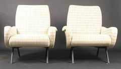 Marco Zanuso, Pair of Lady Chairs, 1950s, Made by Arflex, Italy, Reupholstered