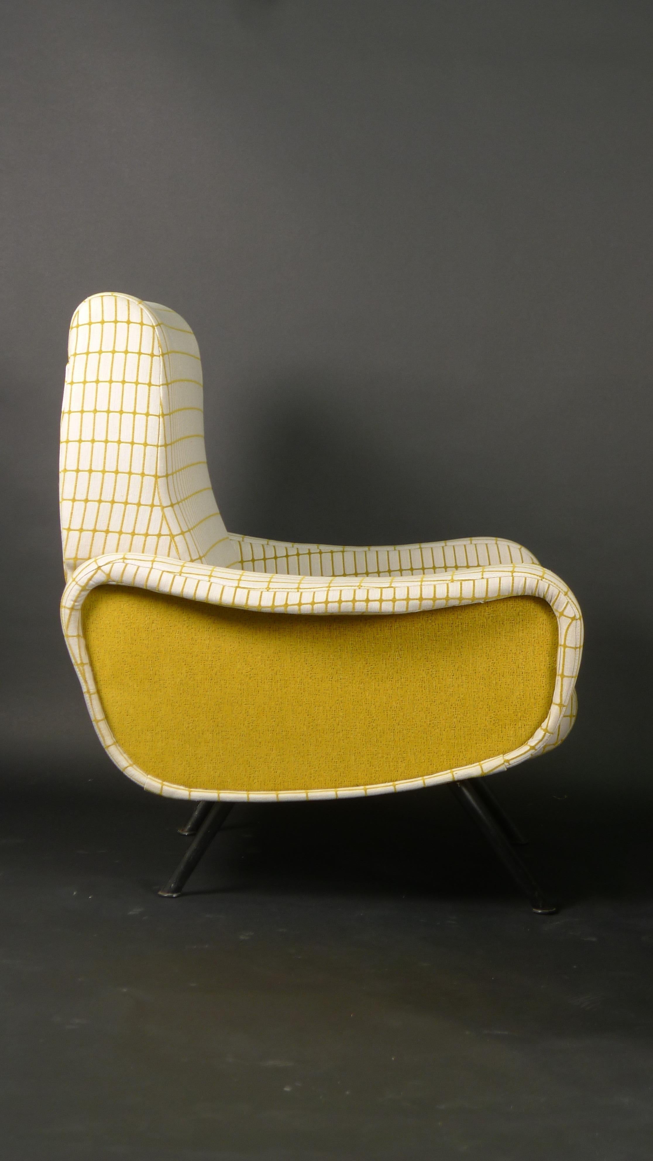Marco Zanuso, Pair of Lady Chairs, 1950s, Made by Arflex, Italy, Reupholstered For Sale at 1stDibs