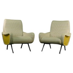 Marco Zanuso, Pair of Lady Chairs, 1950s, Made by Arflex, Italy, Reupholstered