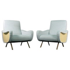 Marco Zanuso, Pair of Lady Chairs, 1950s, Made by Arflex, Italy, Reupholstered