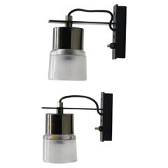 Marco Zanuso for Oluce Pair of Wall Lamps "6118," Italy 1950s