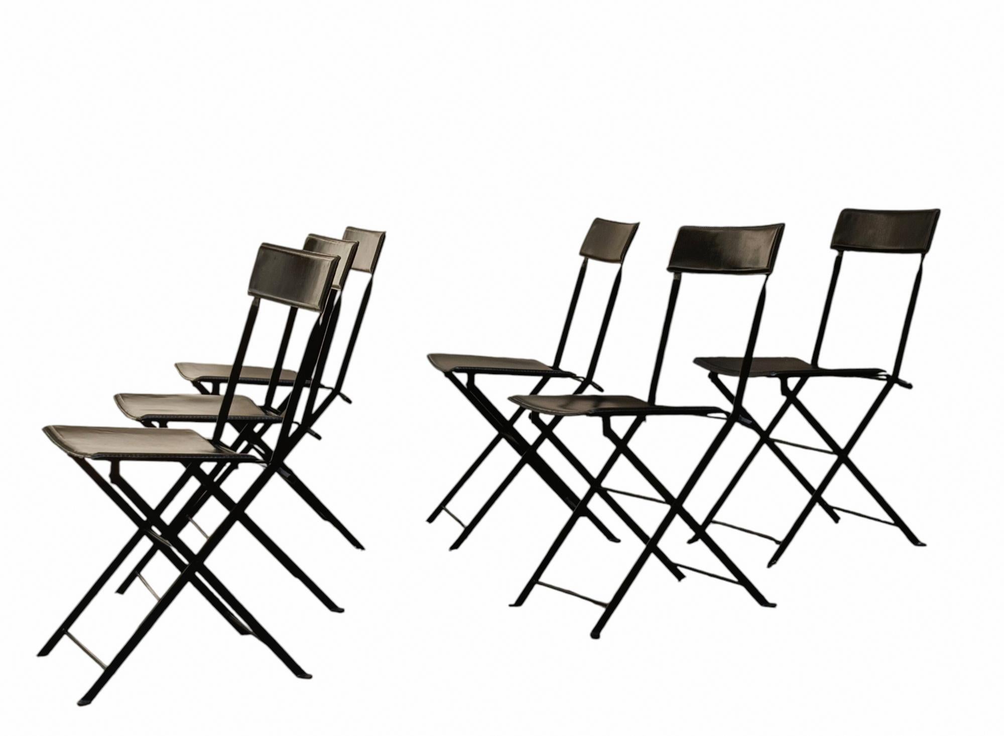 Mid-Century Modern Marco Zanuso pour Zanotta Ensemble de 6 chaises Mod. Celestina, Italie années 1990 en vente