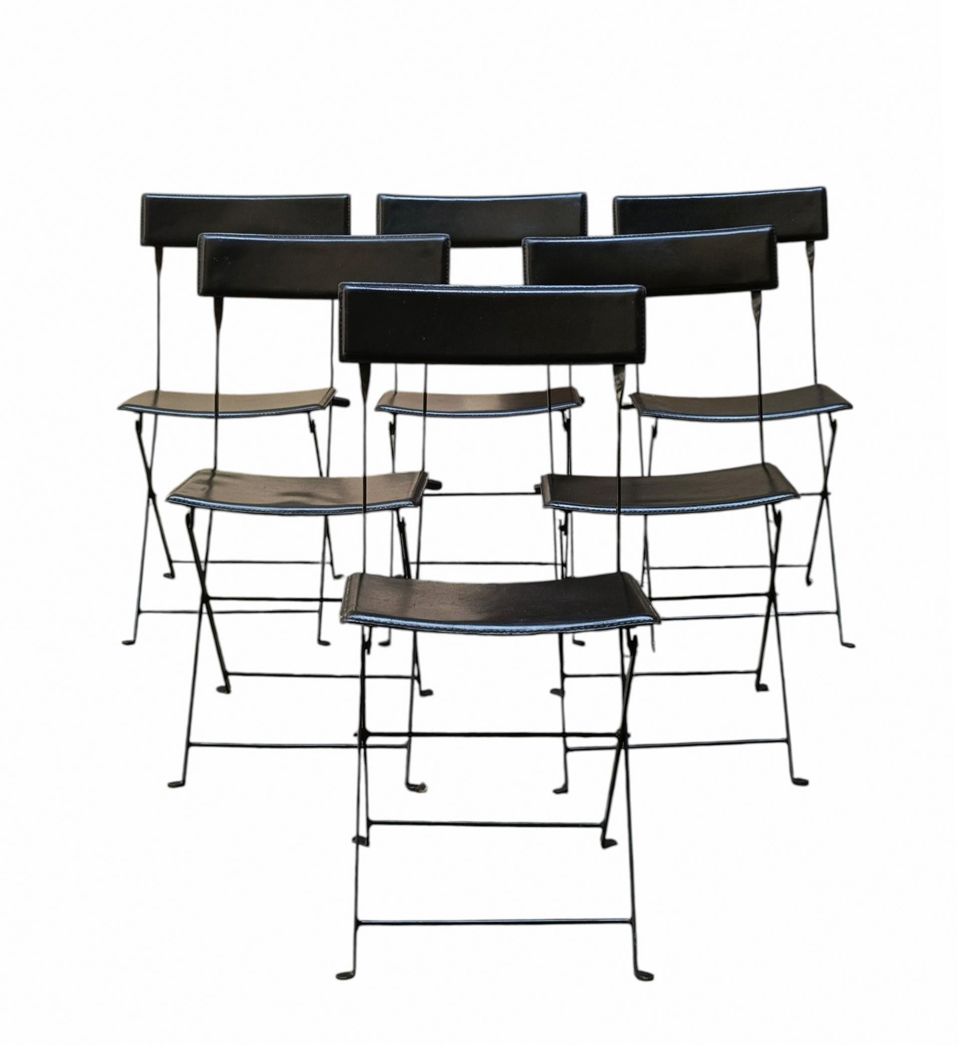 Italian Marco Zanuso pour Zanotta Ensemble de 6 chaises Mod. Celestina, Italie années 1990 en vente