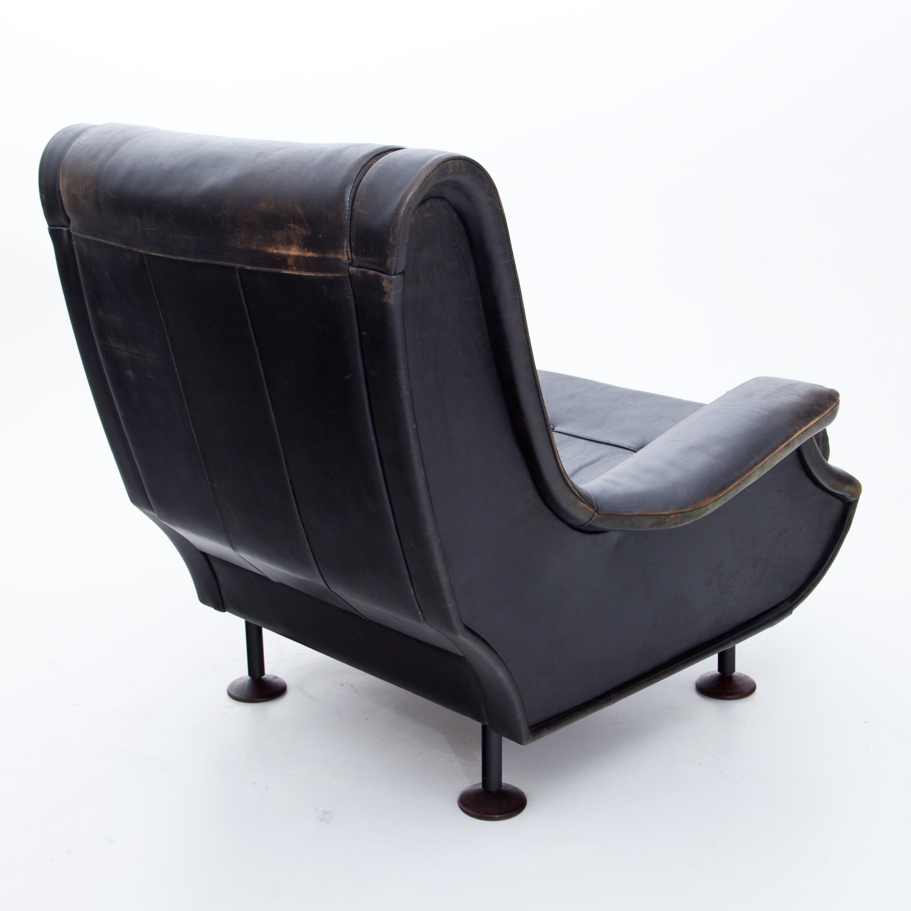 Leather Marco Zanuso 'Regent' Armchair for Arflex, Italy, 1960s