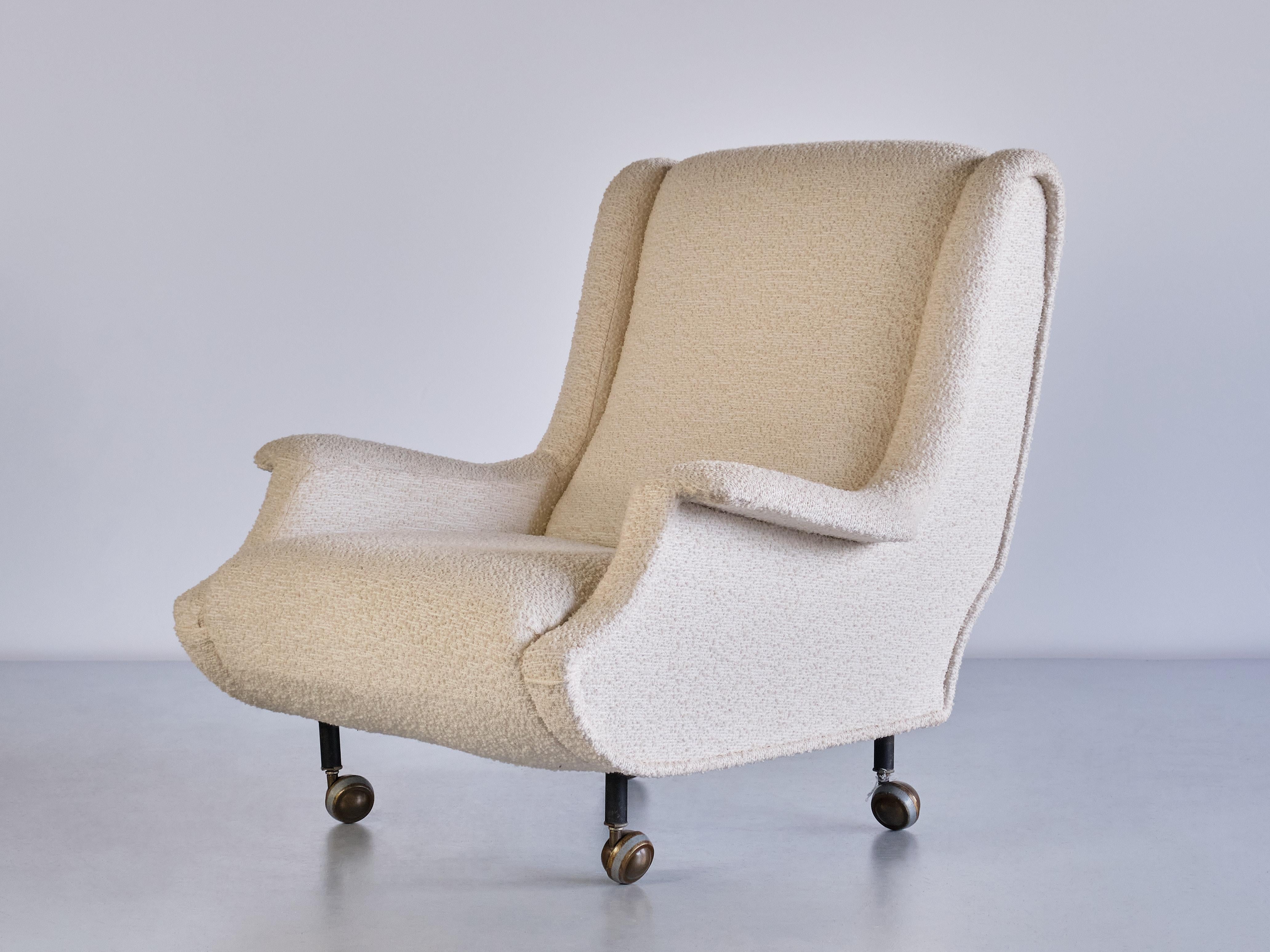 Marco Zanuso 'Regent' Armchair in Bisson Bruneel Bouclé, Arflex, Italy, 1960s 5