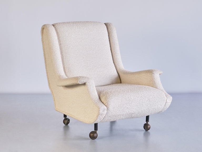 Marco Zanuso 'Regent' Armchair in Bisson Bruneel Bouclé, Arflex, Italy