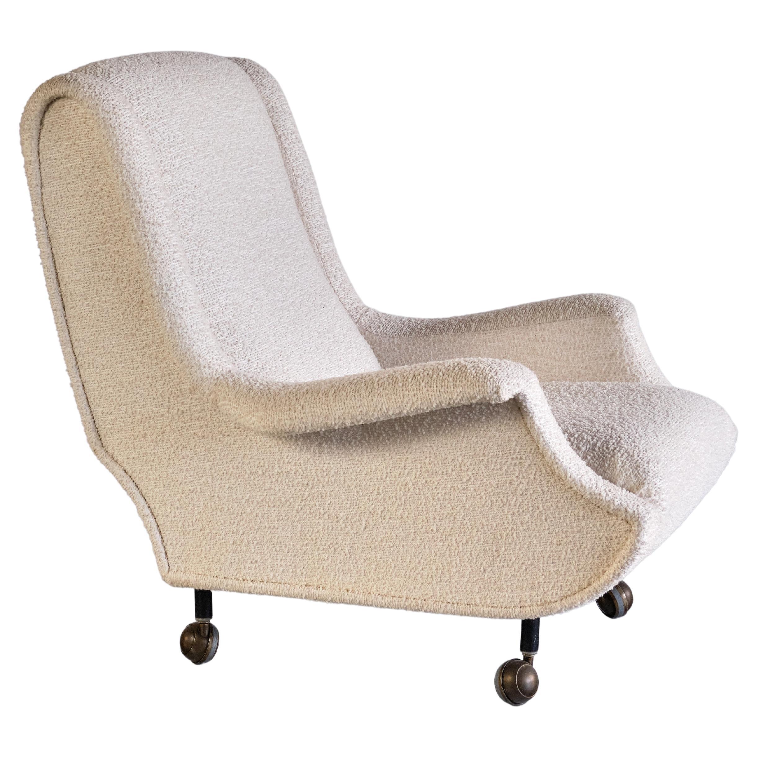 Marco Zanuso 'Regent' Armchair in Bisson Bruneel Bouclé, Arflex, Italy, 1960s