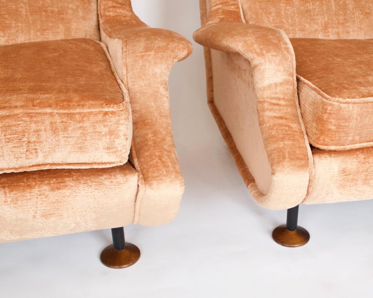 Marco Zanuso Regent Lounge Chairs for Arflex, Italy, 1960s For Sale at