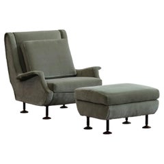 Marco Zanuso "Regent" Armchairs With Ottoman for Arflex, 1960, Set of 2