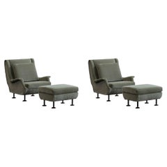 Marco Zanuso "Regent" Armchairs With Ottoman for Arflex, 1960, Set of 4