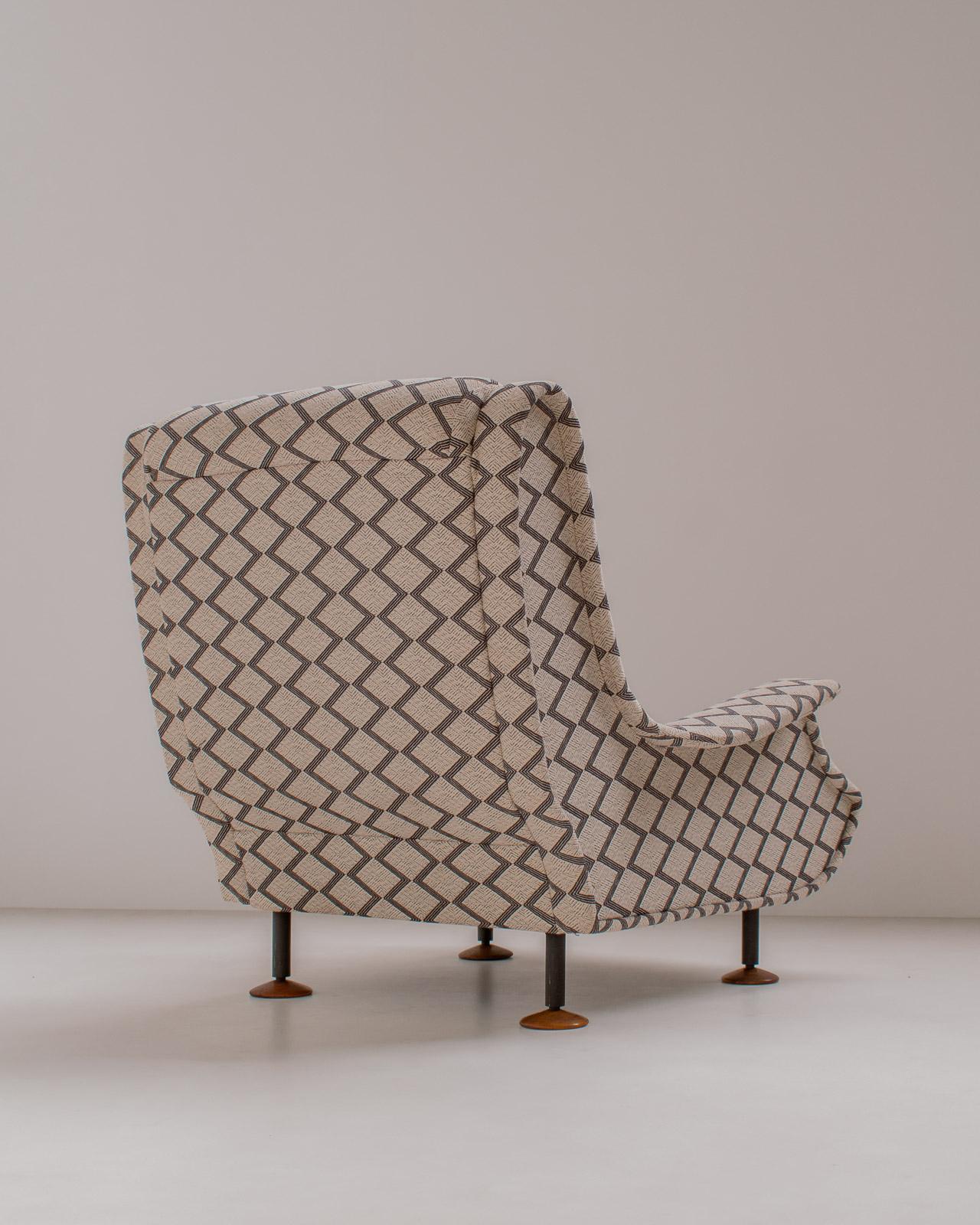 Mid-Century Modern Marco Zanuso Regent Lounge Chair for Arflex, 1960s