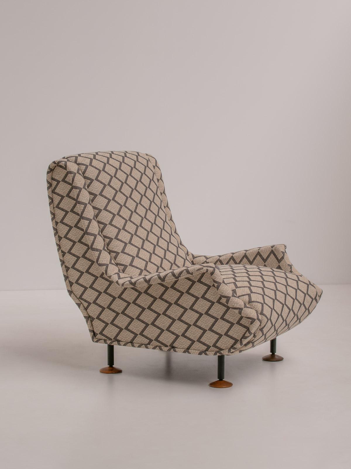 Italian Marco Zanuso Regent Lounge Chair for Arflex, 1960s