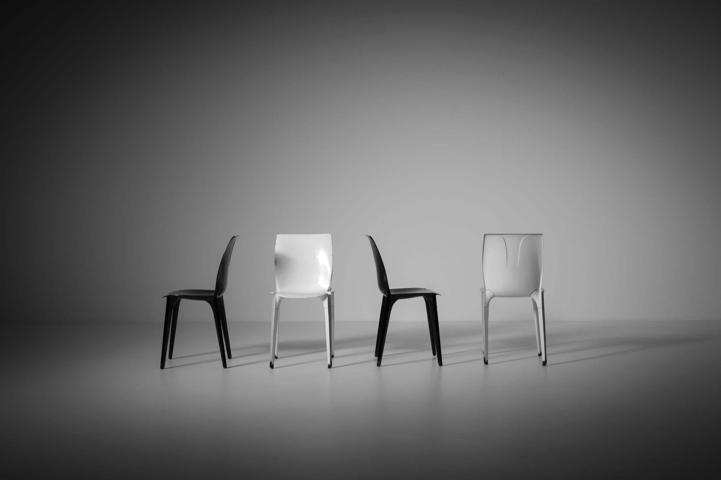 Mid-Century Modern Marco Zanuso & Richard Sapper Metal ‘Lambda’ Chairs, Italy, 1959 For Sale
