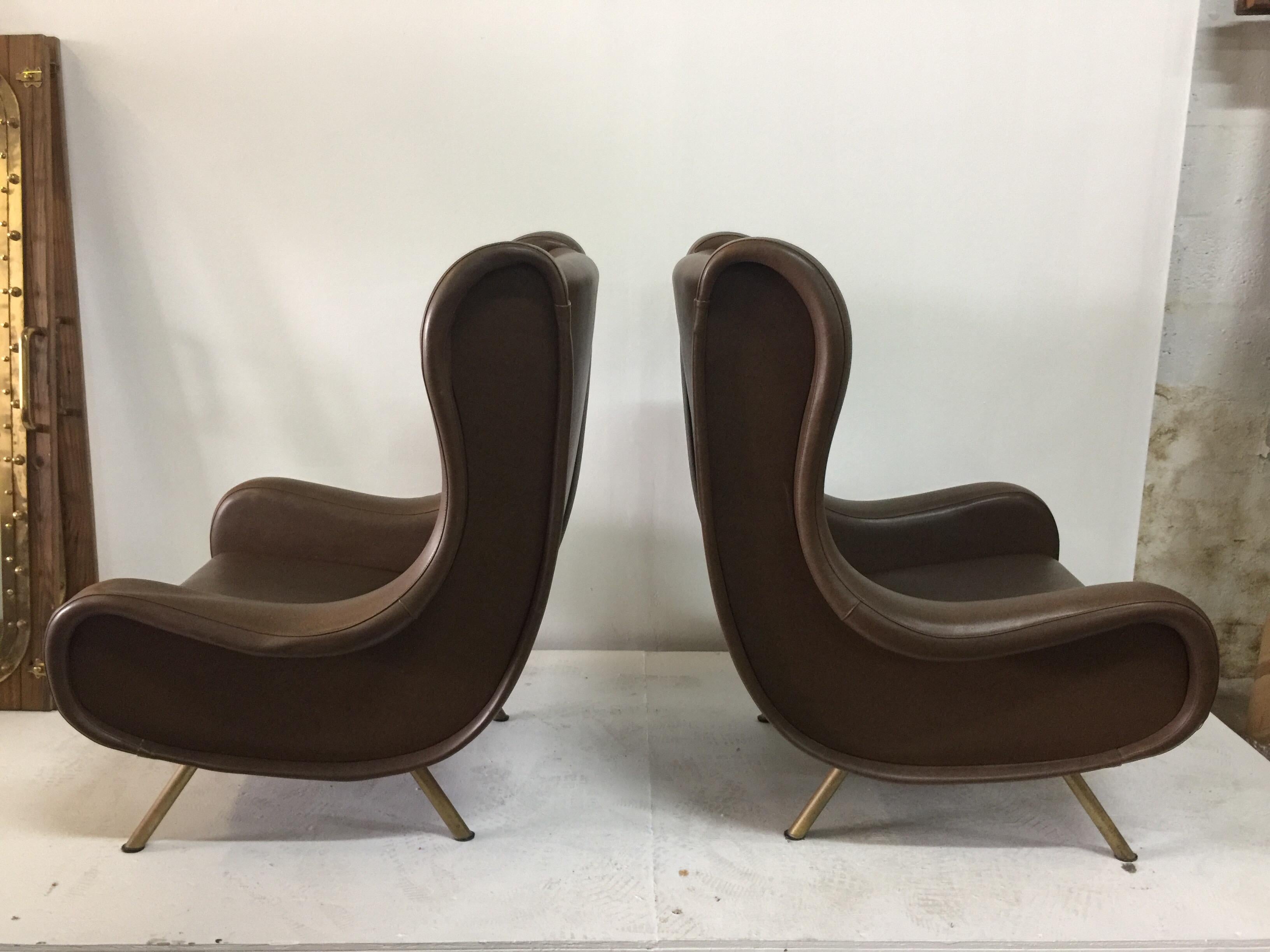 Mid-Century Modern Marco Zanuso “Senior” Armchairs for Arflex
