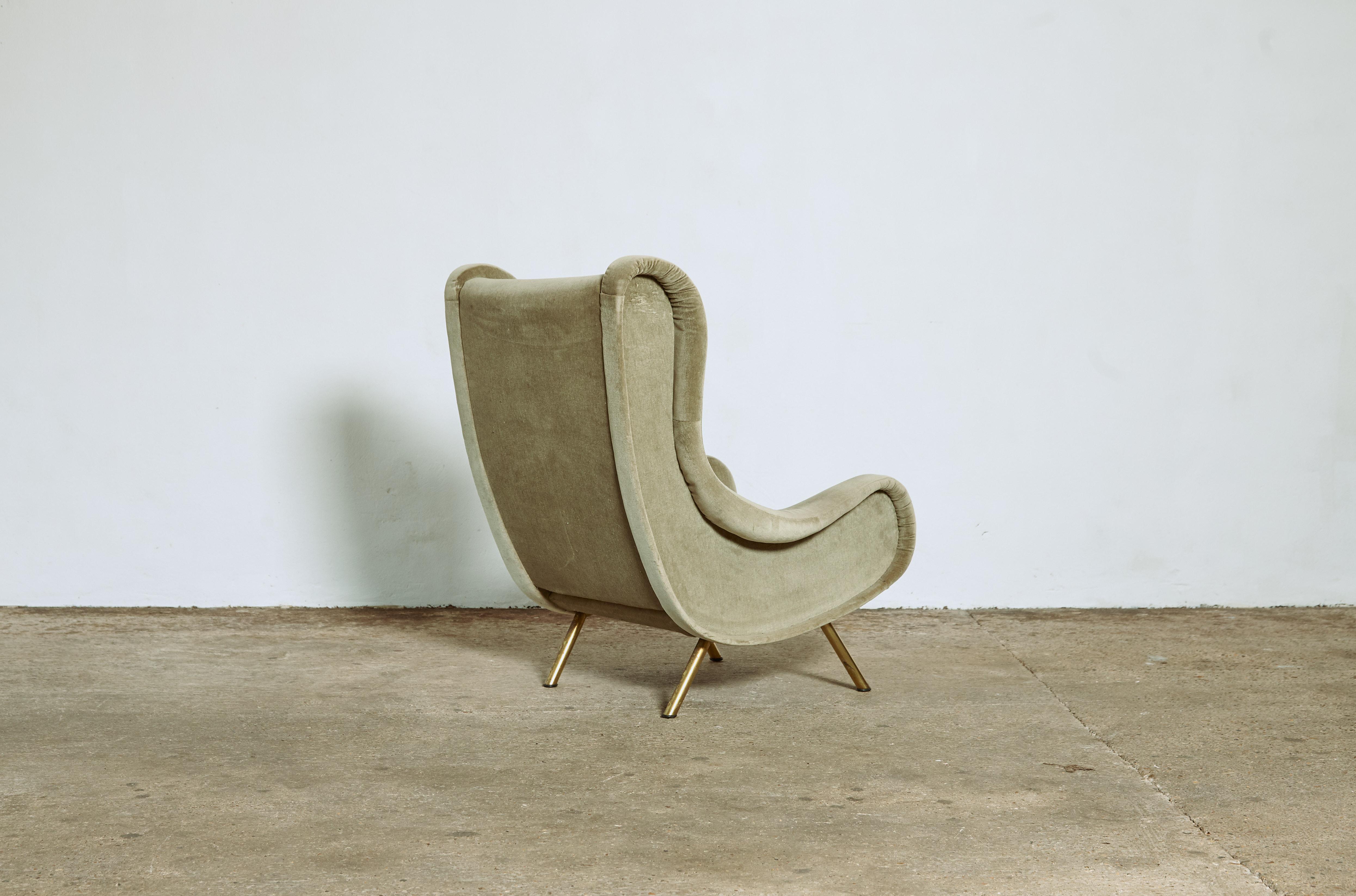 Brass Marco Zanuso Senior Chair, Arflex, Italy, 1960s