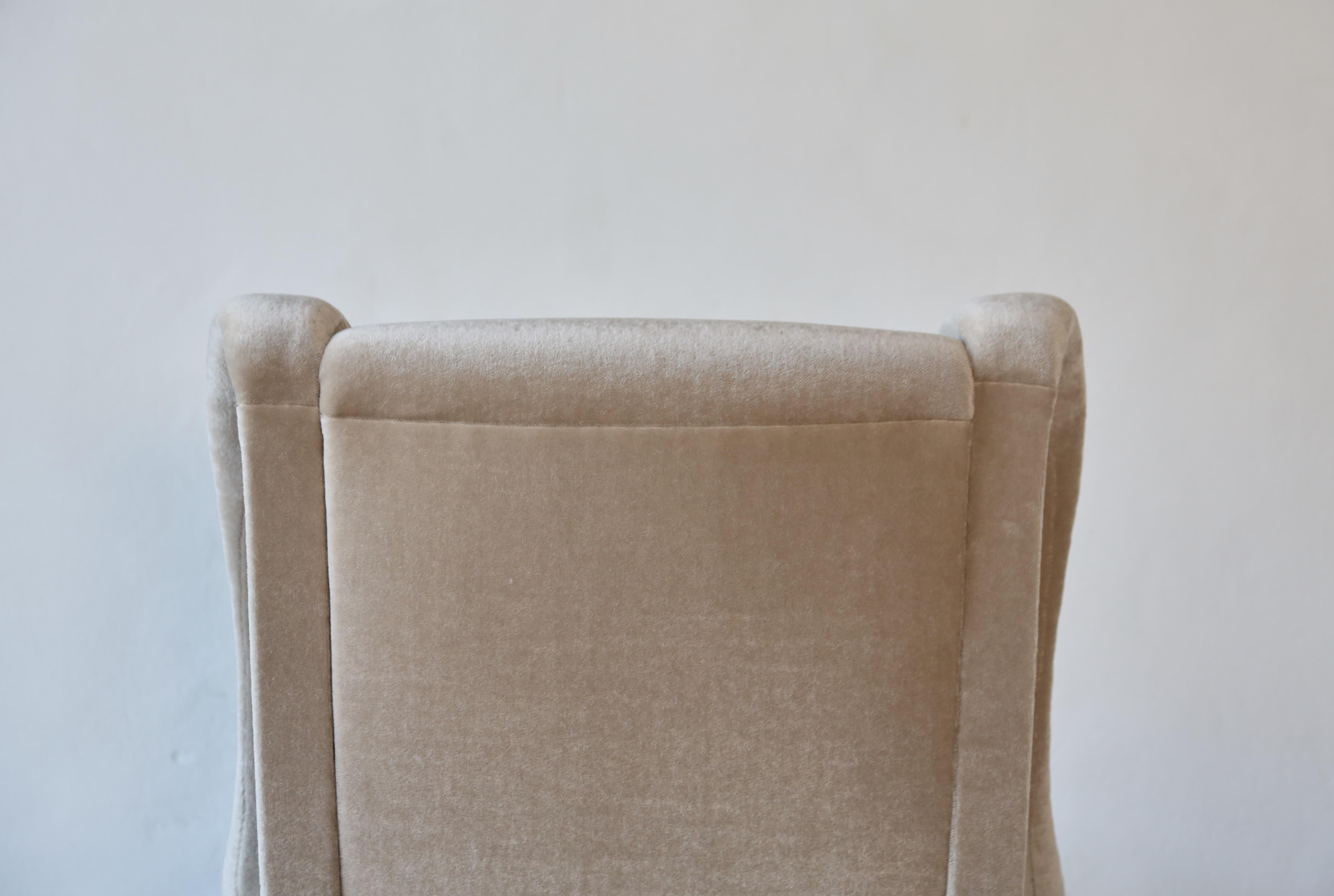 20th Century Marco Zanuso Senior Chair, Pure Mohair, Arflex, Italy, 1960s For Sale