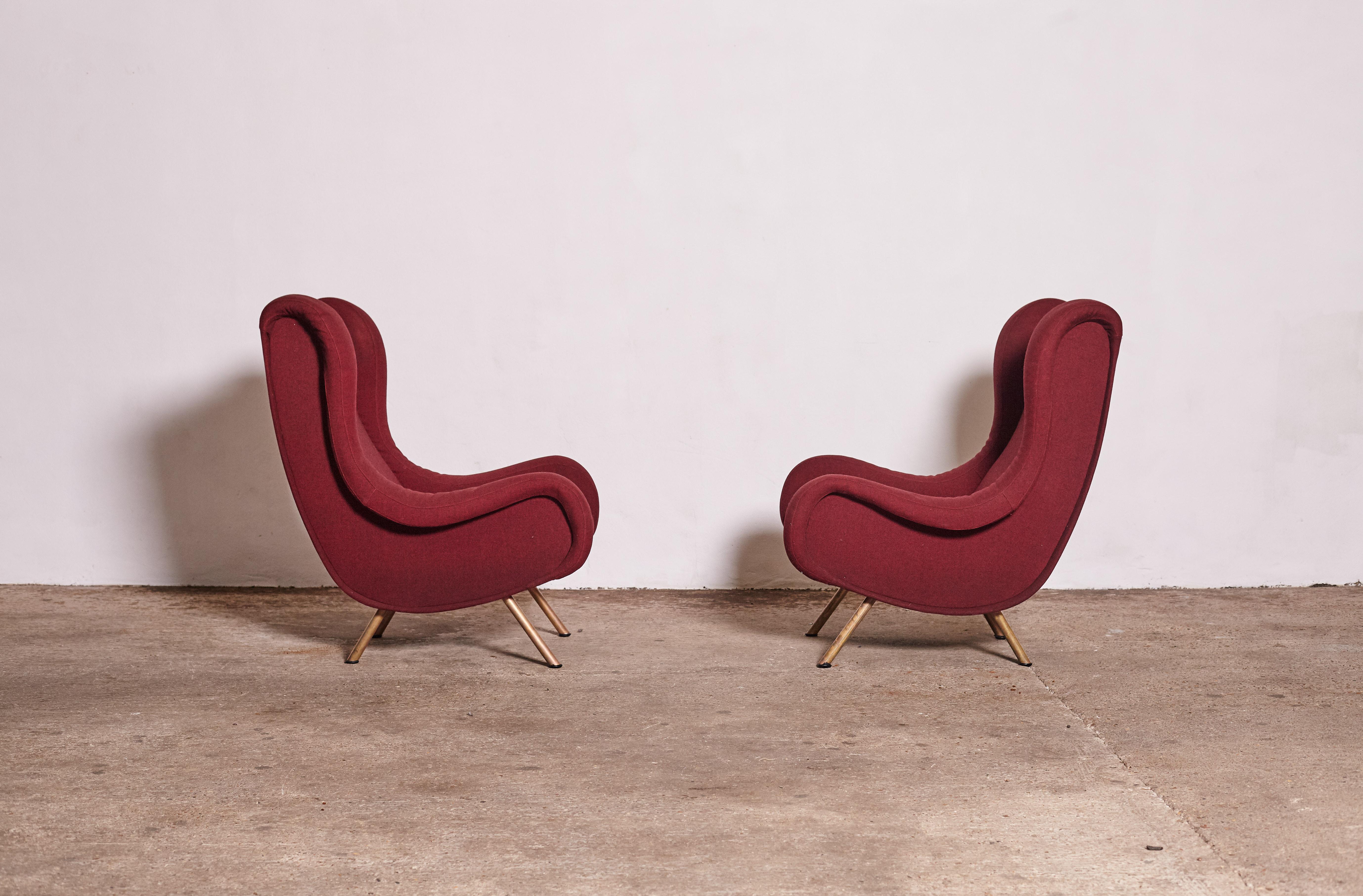 Mid-Century Modern Marco Zanuso Senior Chairs, Arflex, Italy, 1960s